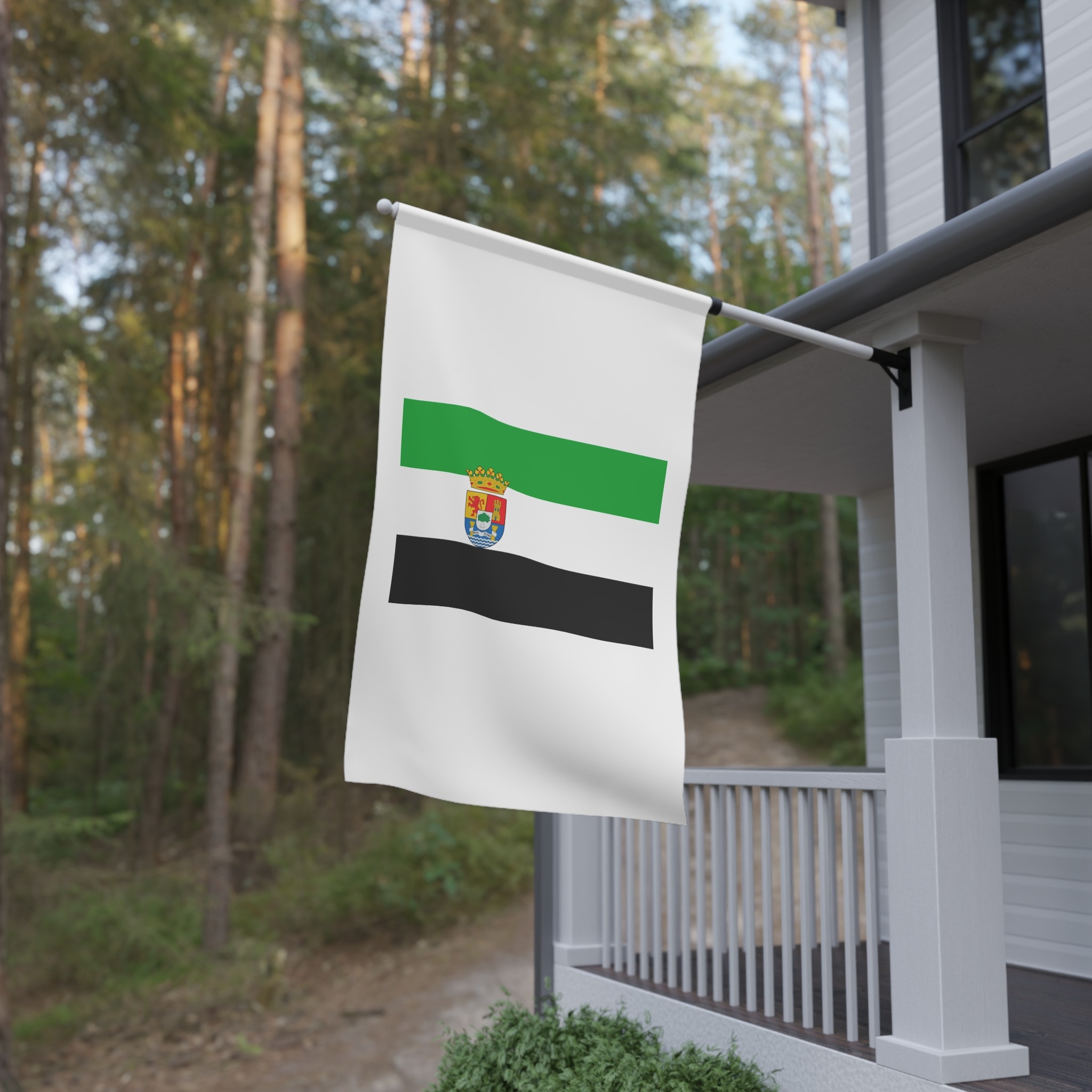 Flag of Extremadura, Spain (with Coat of Arms) House Banner - Image 4