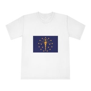 Flag of Indiana Unisex Classic Crewneck T Shirt