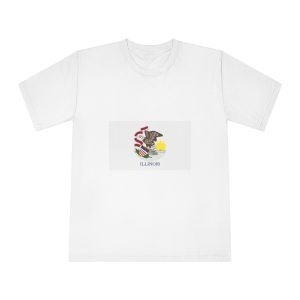 Flag of Illinois Unisex Classic Crewneck T Shirt