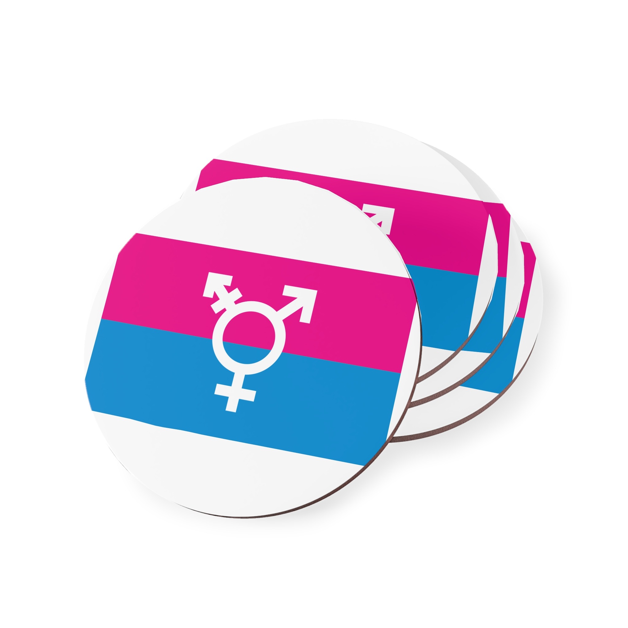Trans Flag Lindsay Design Coasters - Image 3