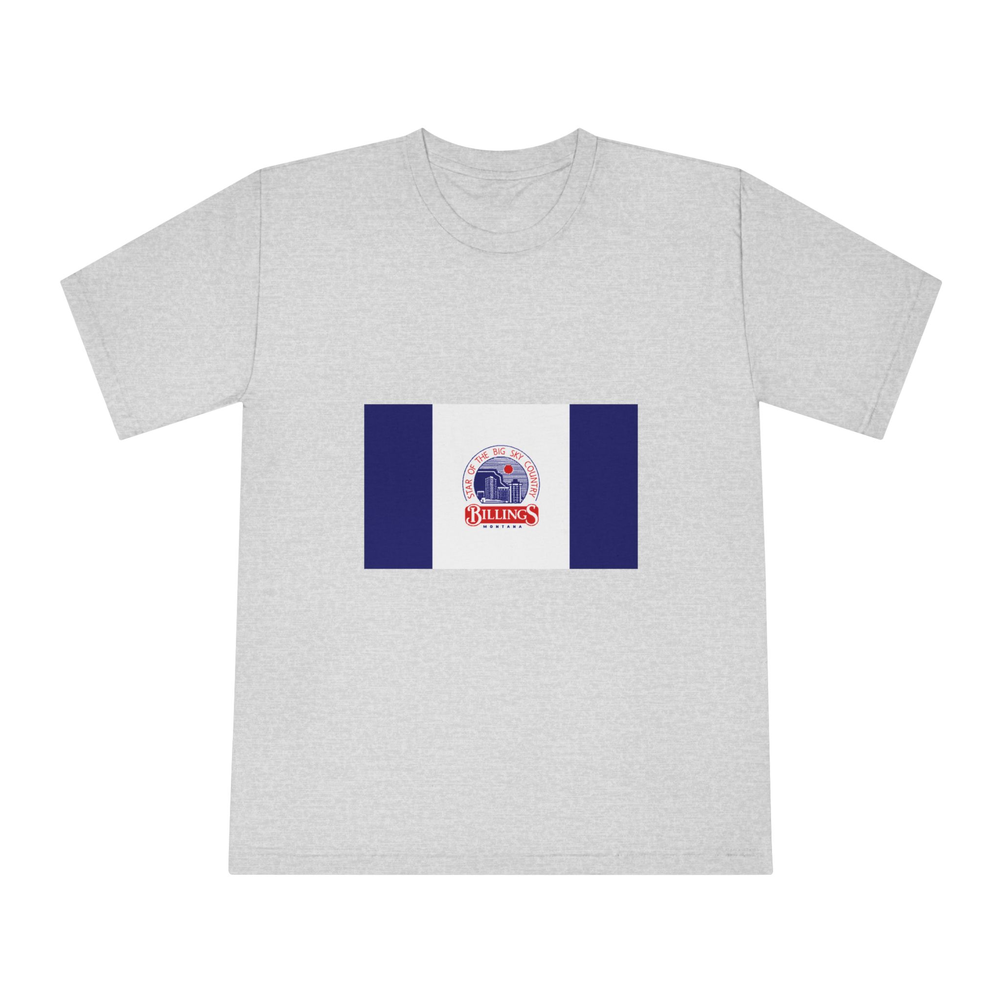 Flag of Billings, Montana Unisex Classic Crewneck T Shirt - Image 13