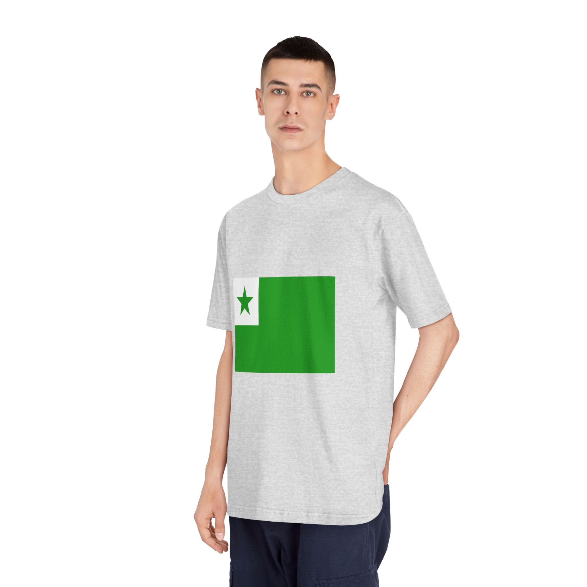 Flag of Esperanto Unisex Classic Crewneck T Shirt - Image 16