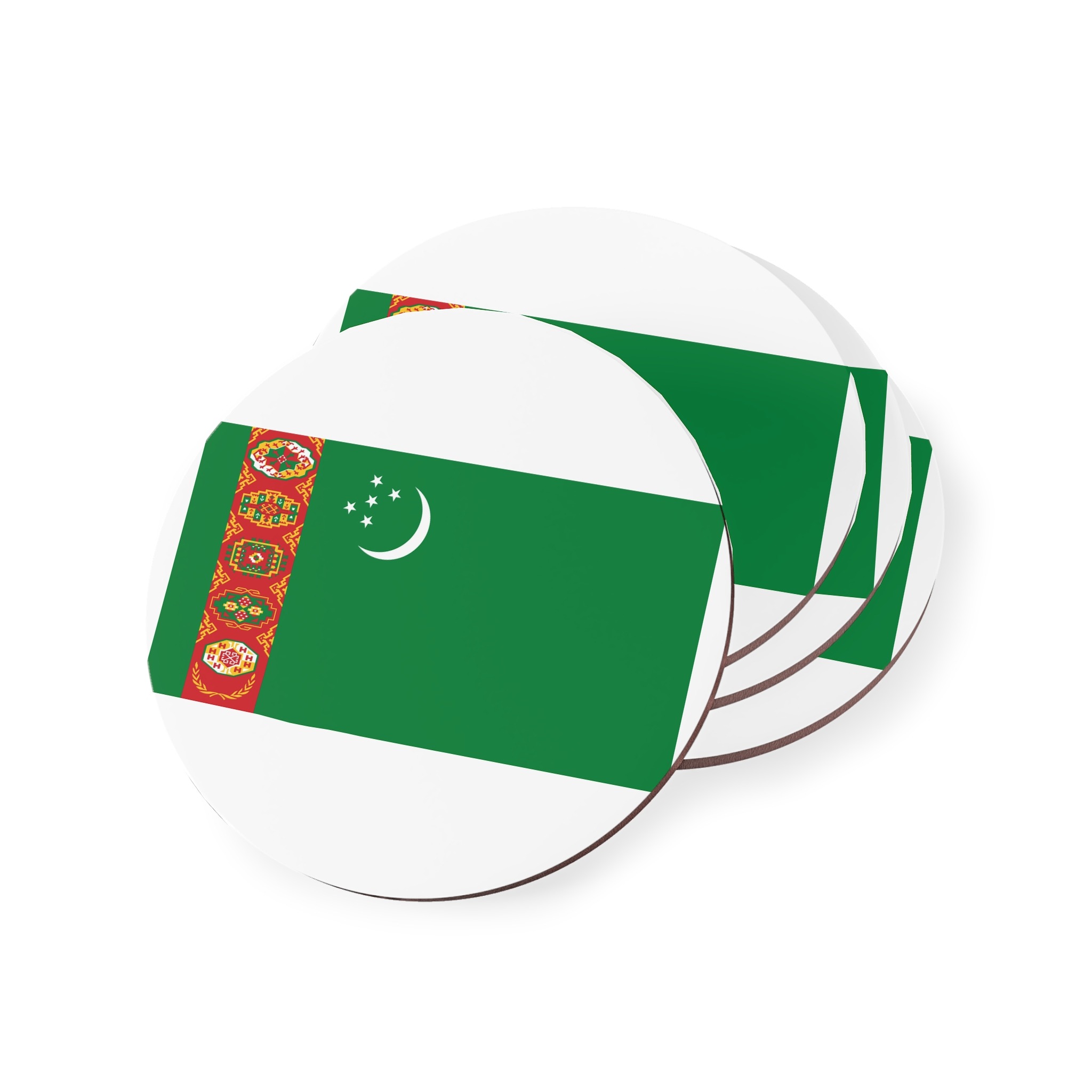 Turkmanistan Flag Coasters - Image 3