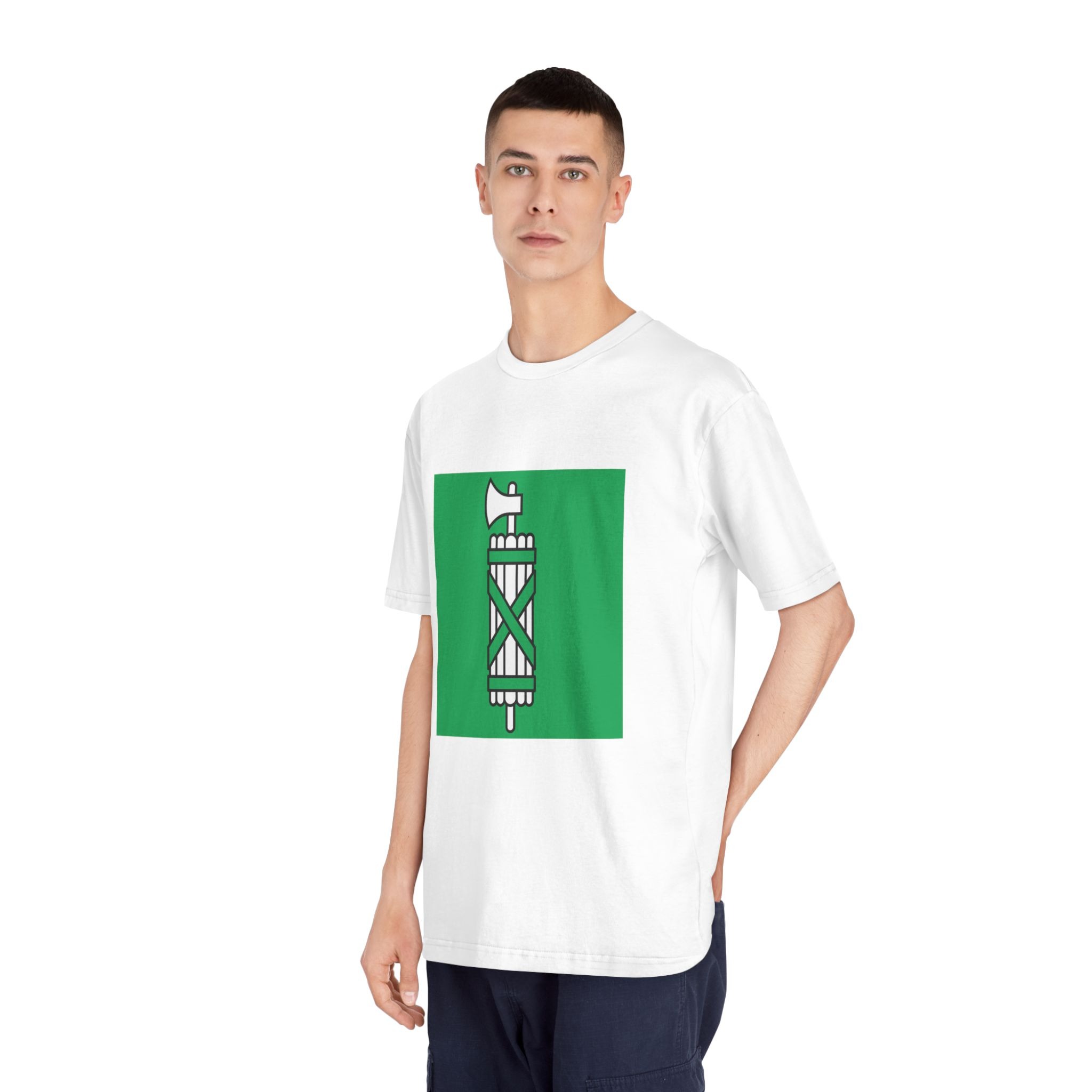 Flag of Canton of Sankt Gallen Unisex Classic Crewneck T Shirt - Image 4