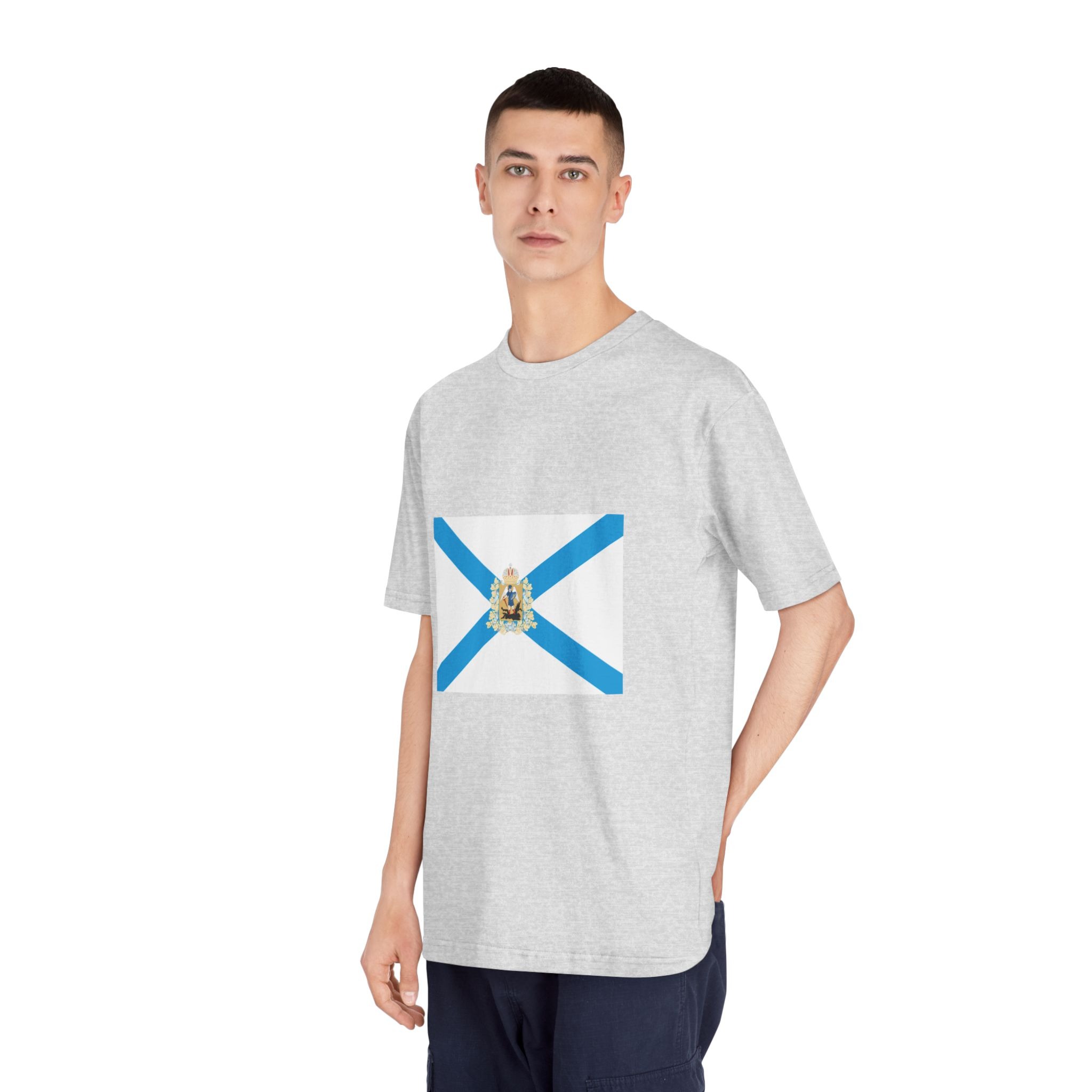 Flag of Arkhangelsk Oblast Unisex Classic Crewneck T Shirt - Image 16