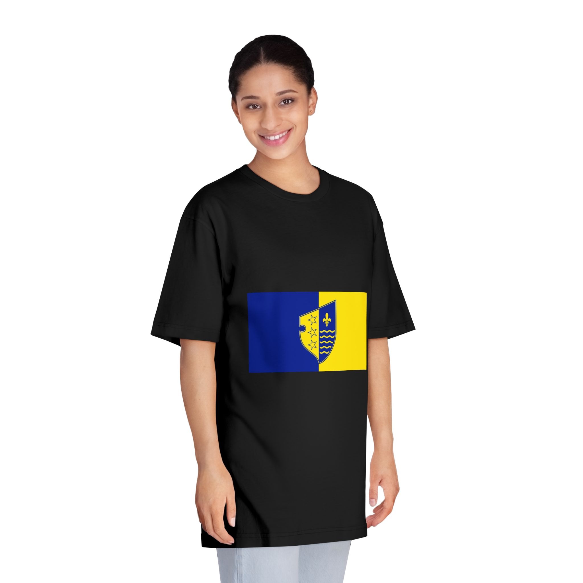 Flag of Bosnian Podrinje Unisex Classic Crewneck T Shirt - Image 7
