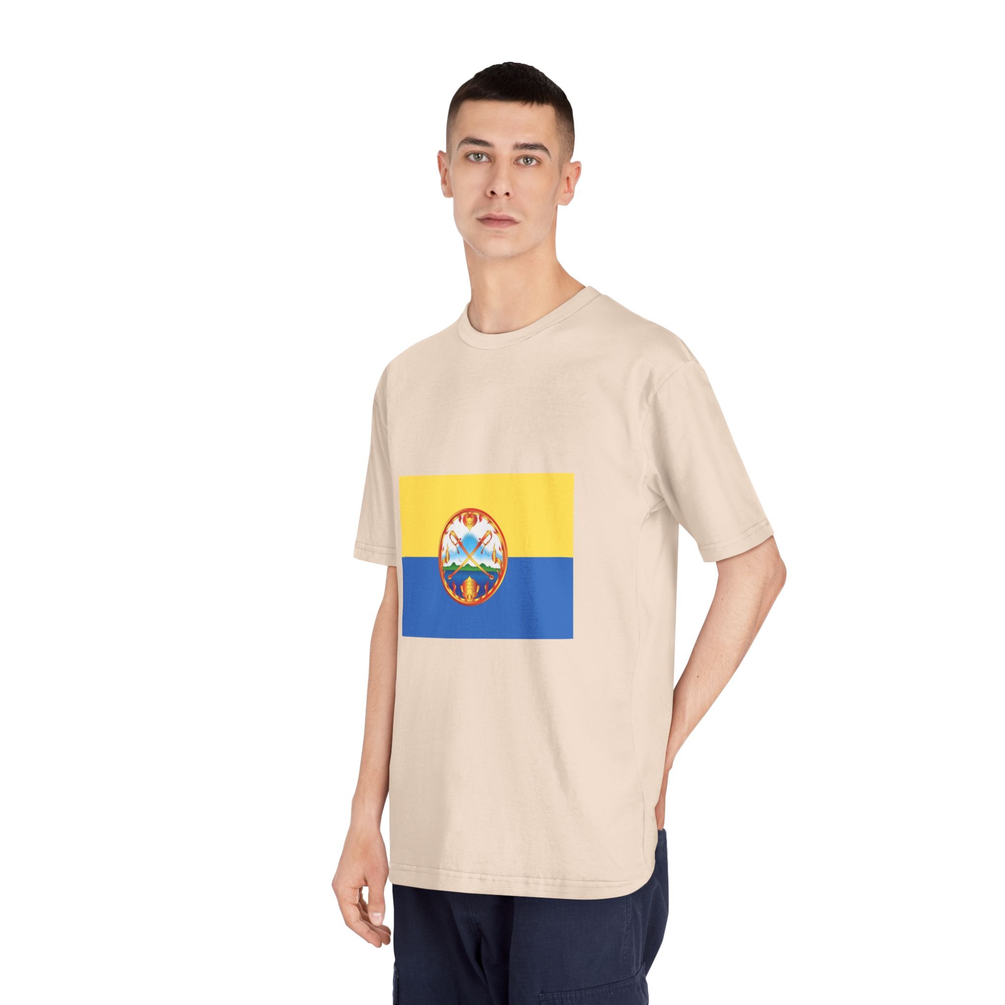 Flag of Krabi (blue Yellow) Unisex Classic Crewneck T Shirt - Image 12