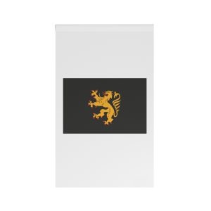 Banner Duchy Brabant Medieval Heraldic Flag Golden Lion Black Historic Brabant Symbol House Banner