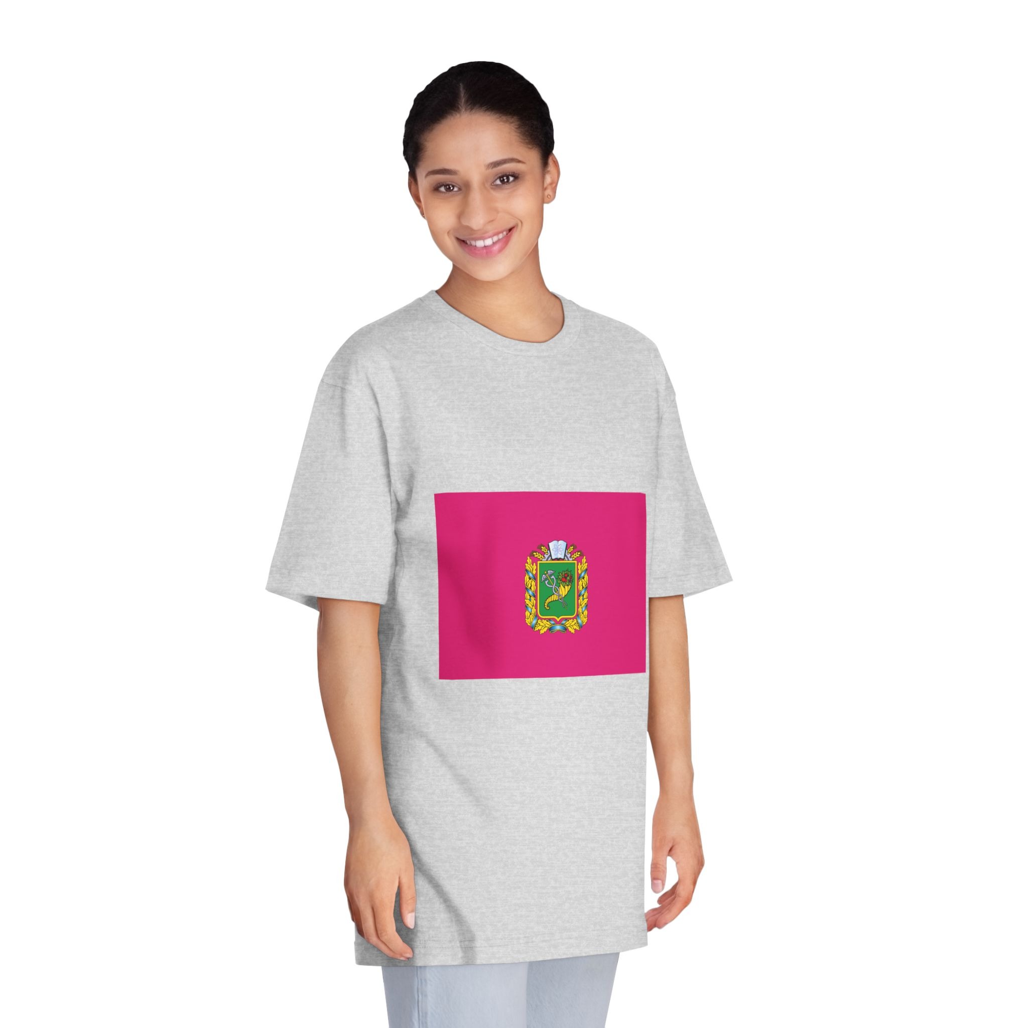 Flag of Kharkiv Oblast Unisex Classic Crewneck T Shirt - Image 15