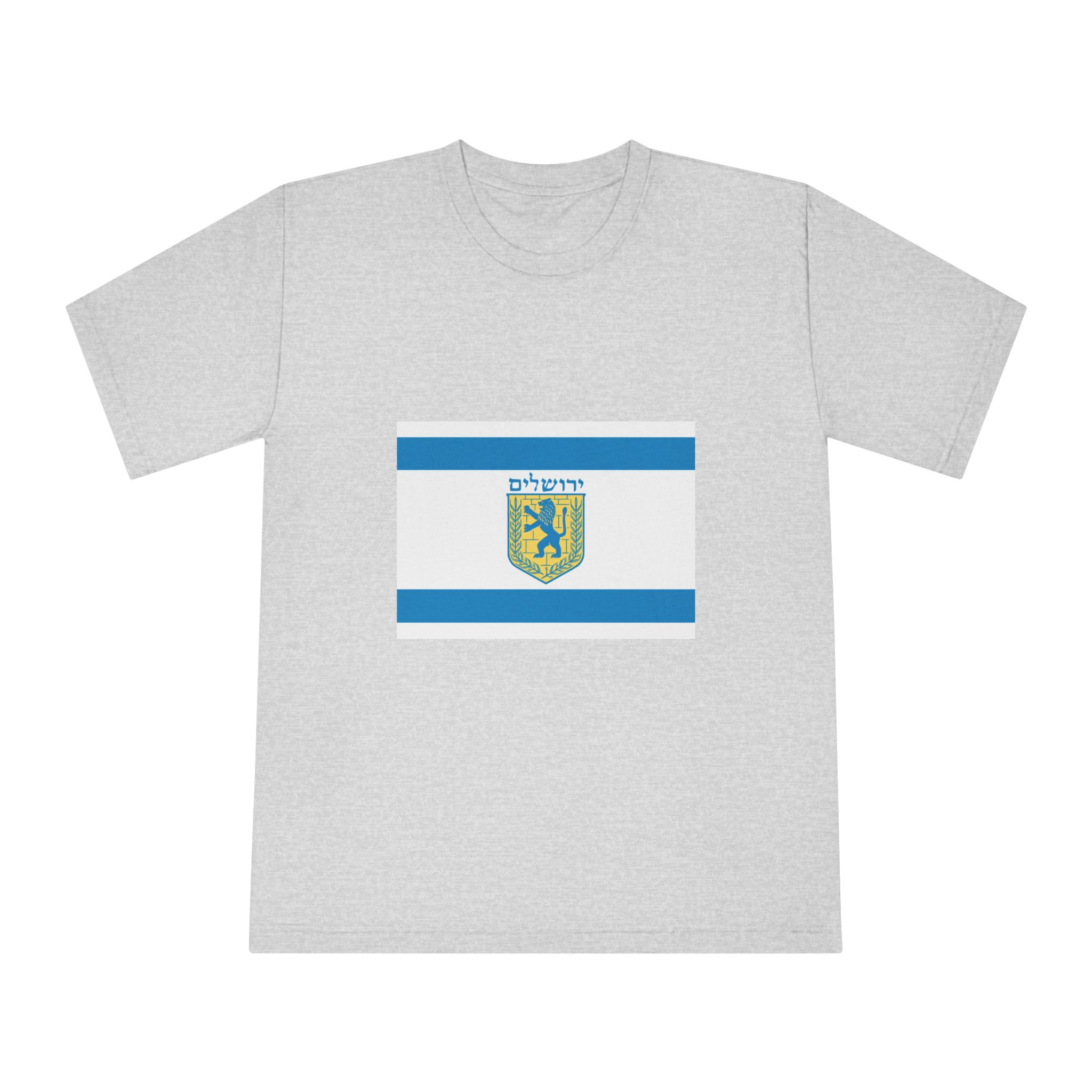 Flag of Jerusalem Unisex Classic Crewneck T Shirt - Image 13