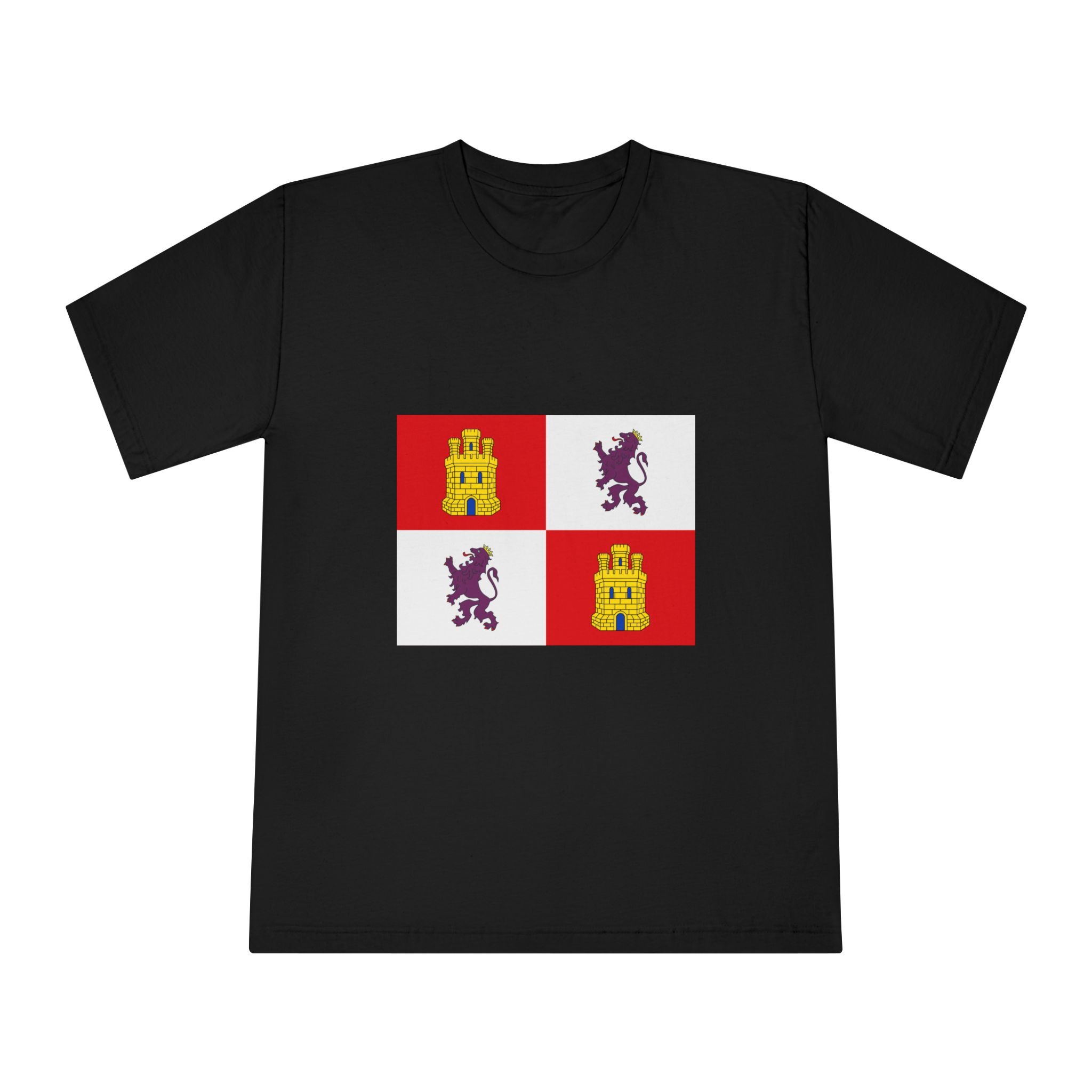 Flag of Castile and León Unisex Classic Crewneck T Shirt - Image 5
