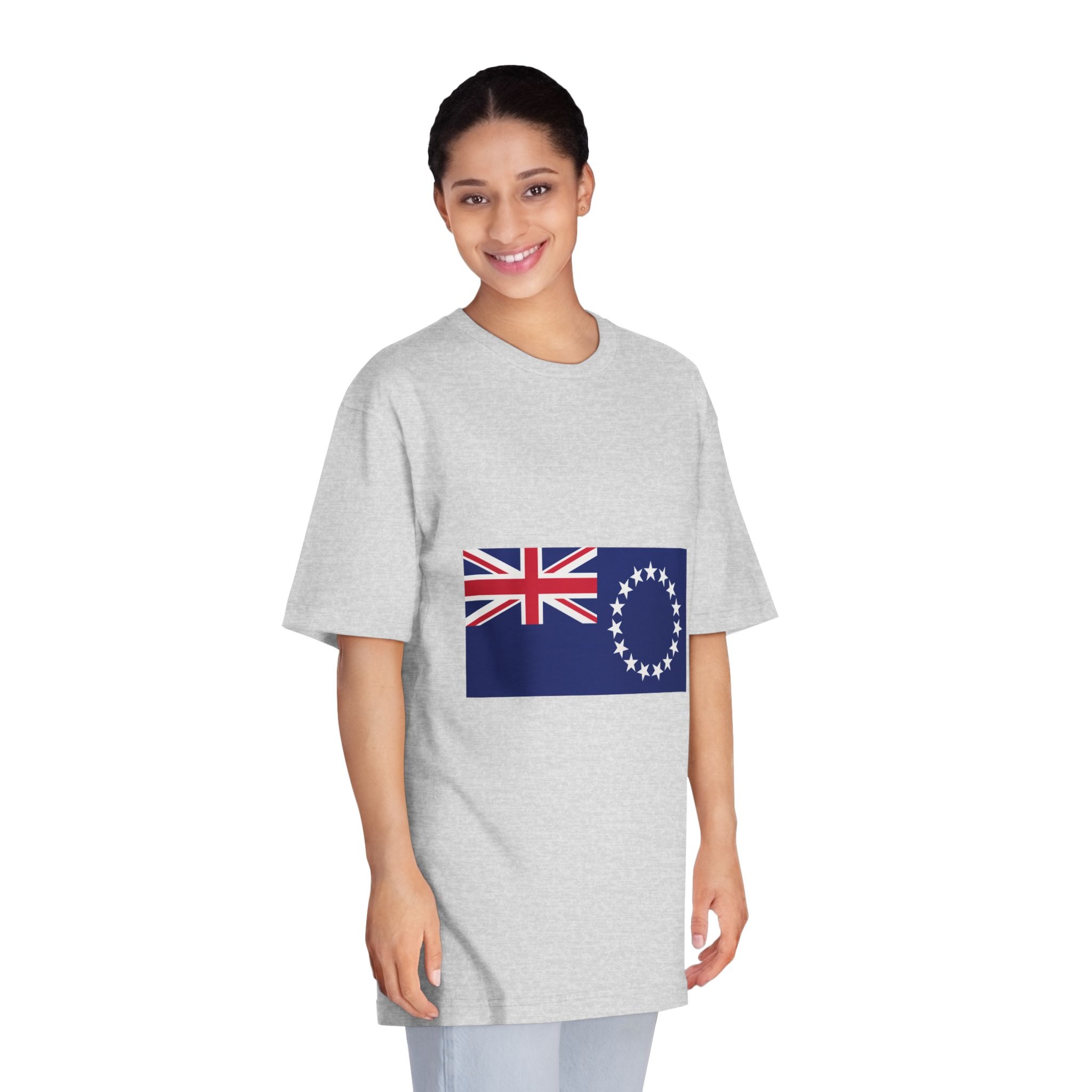 Cook Islands Flag Unisex Classic Crewneck T Shirt - Image 15