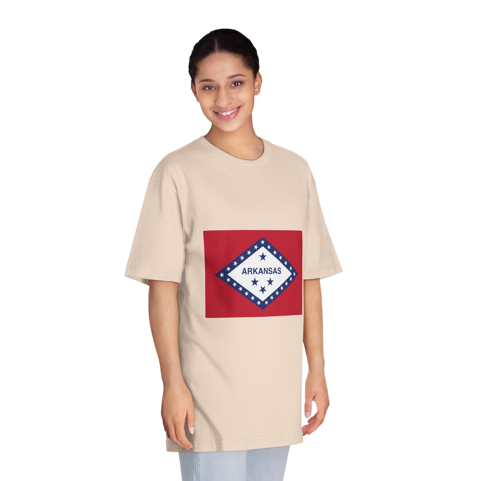 Flag of Arkansas Unisex Classic Crewneck T Shirt - Image 11