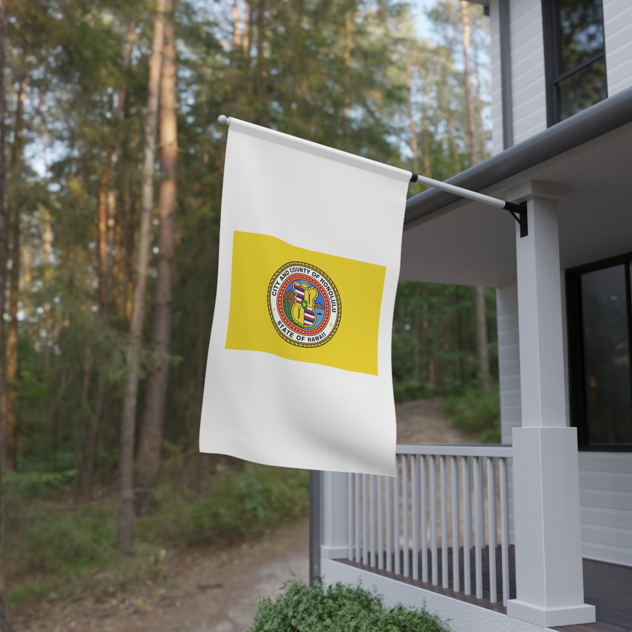 Flag of Honolulu, Hawaii House Banner - Image 4