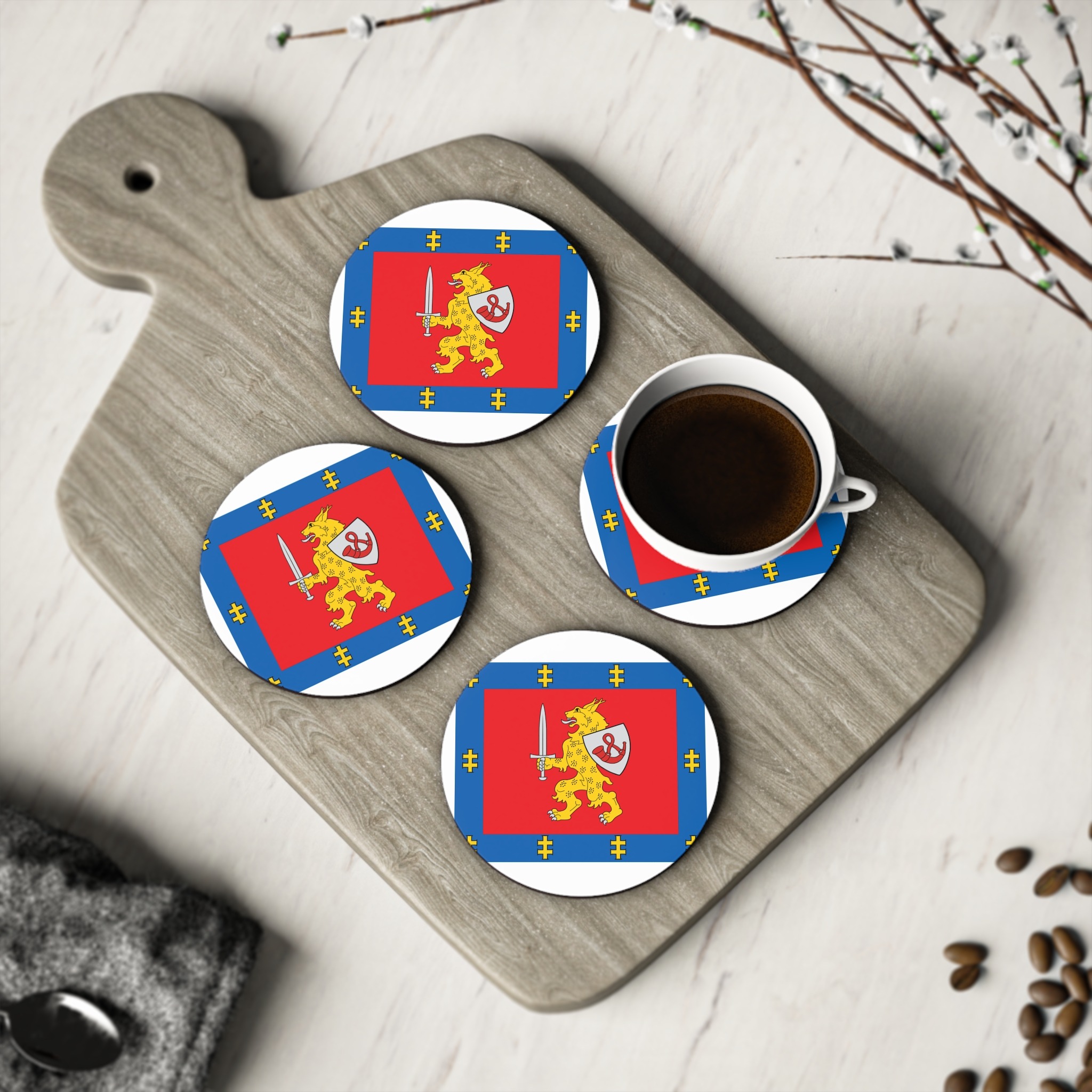 Taurage County Flag Coasters - Image 4