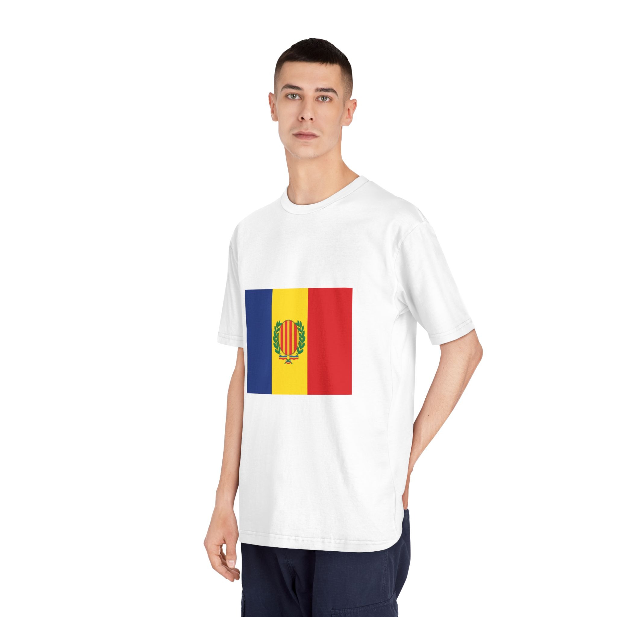Bandera de San Julián de Loria Unisex Classic Crewneck T Shirt - Image 4
