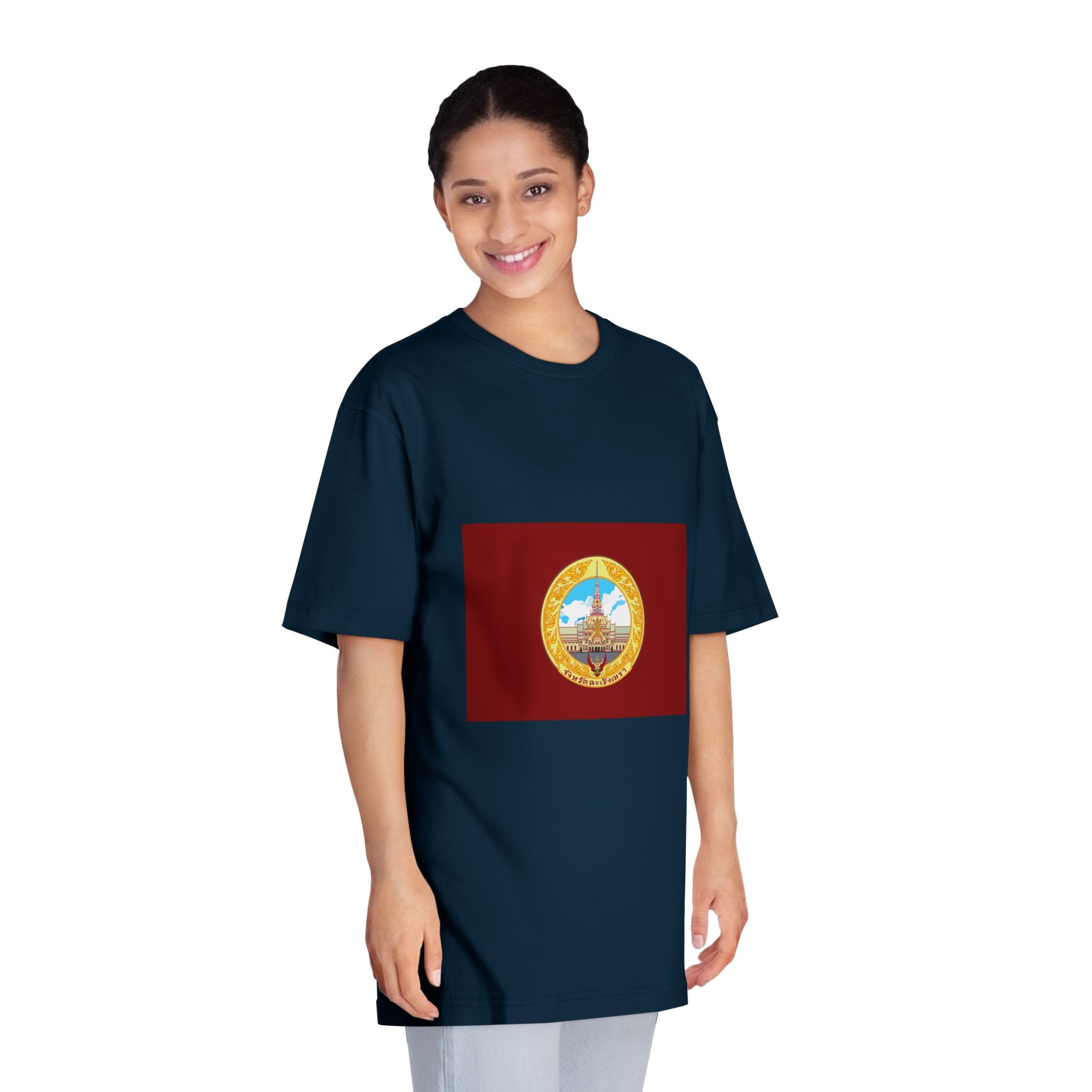 Flag of Chachoengsao Province Unisex Classic Crewneck T Shirt - Image 19