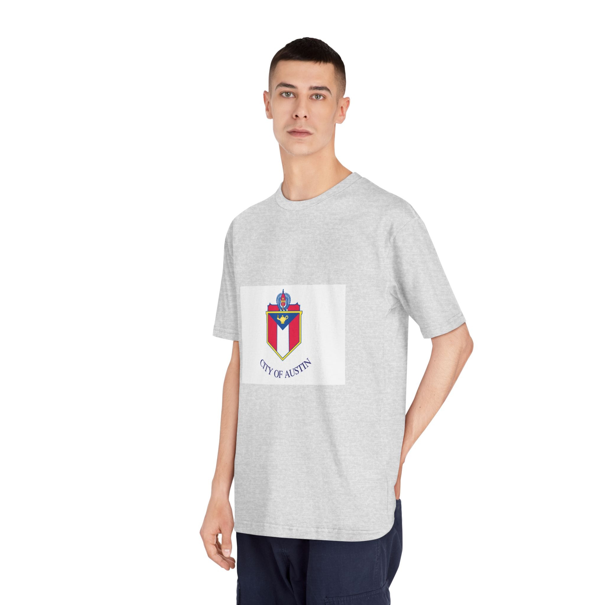 Flag of Austin, Texas Unisex Classic Crewneck T Shirt - Image 16