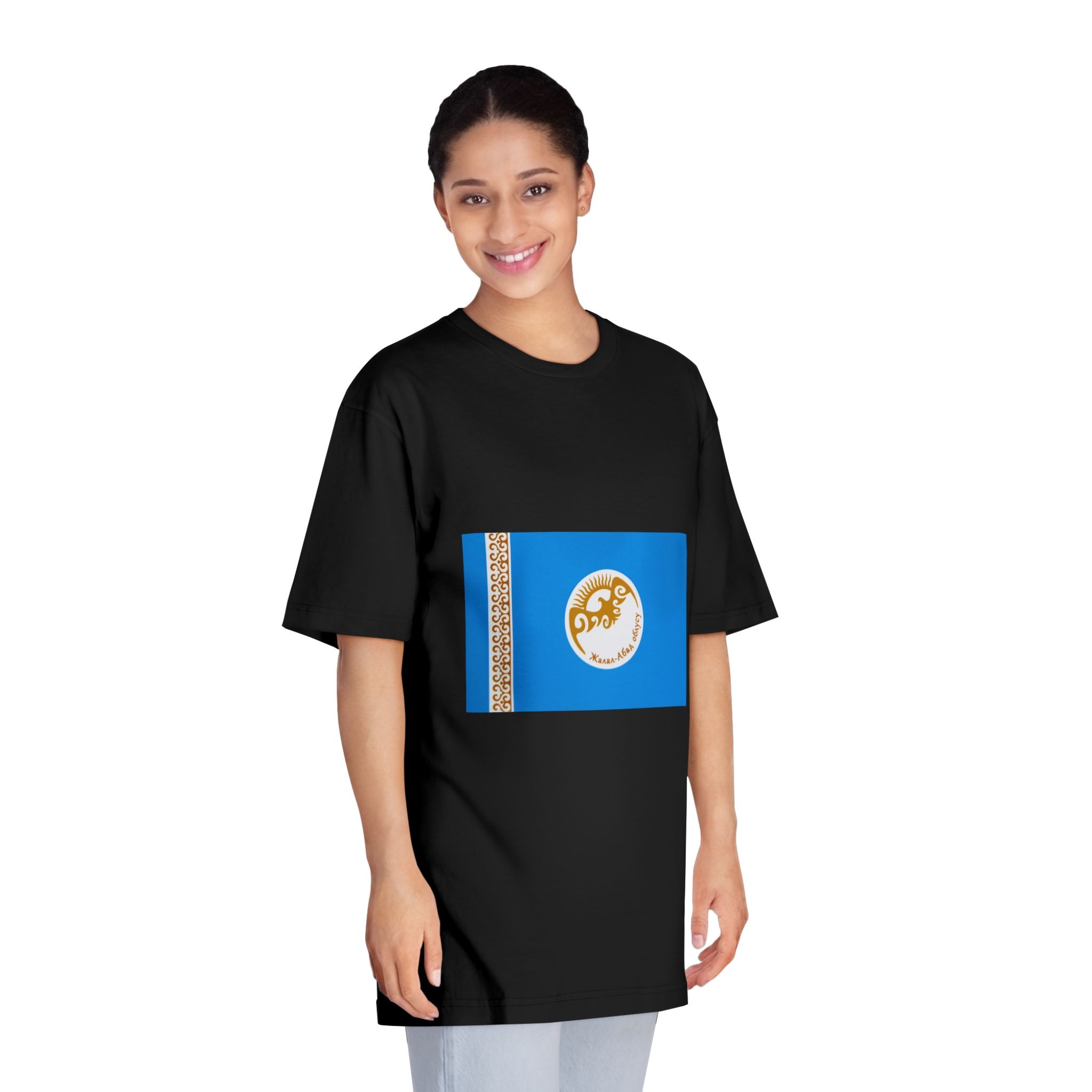 Flag of Jalal Abad Region Unisex Classic Crewneck T Shirt - Image 7