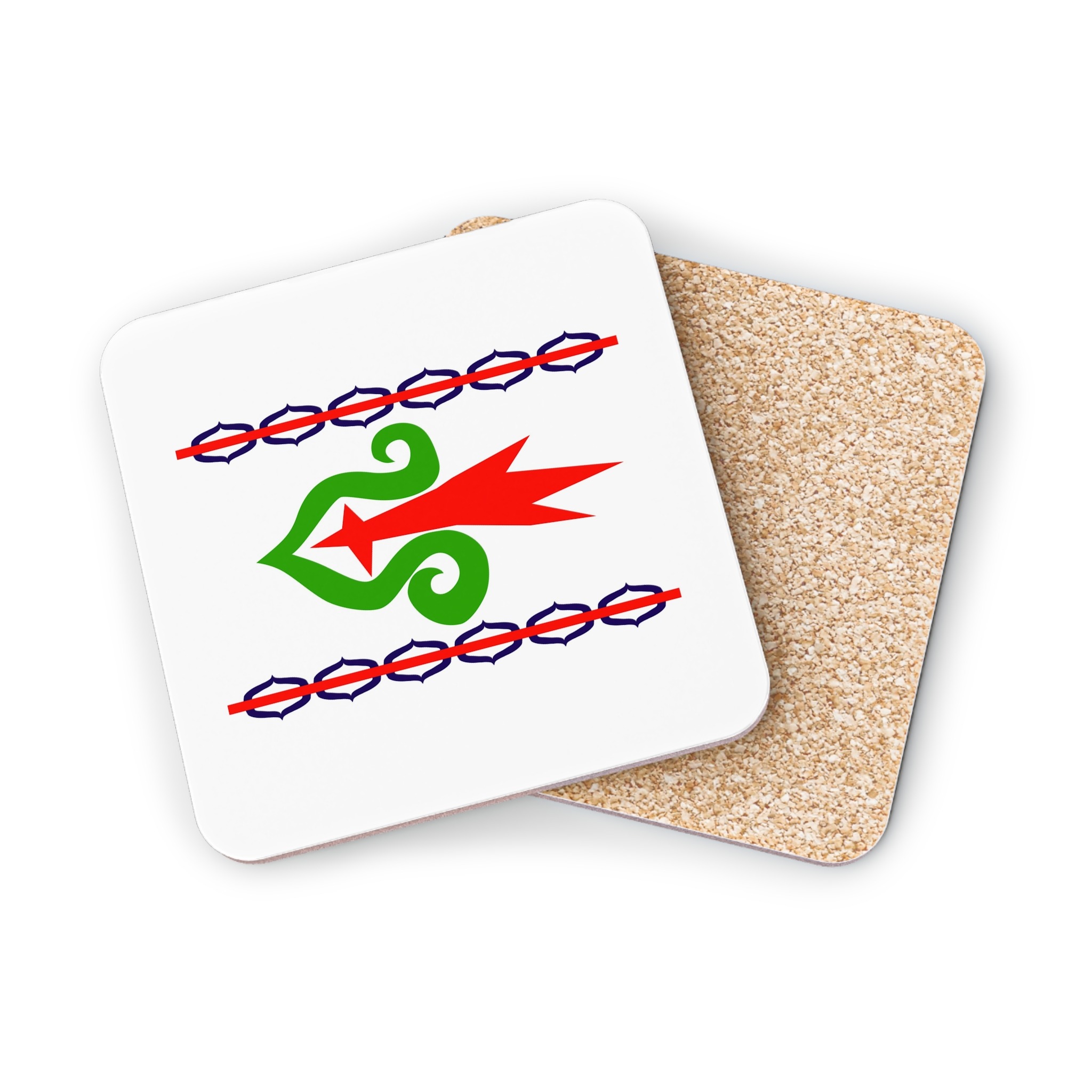 Traditional Flag Sakhalin Kuril Ainu Indigenous Japanese Banner Symbolizing Heritage Coasters - Image 6