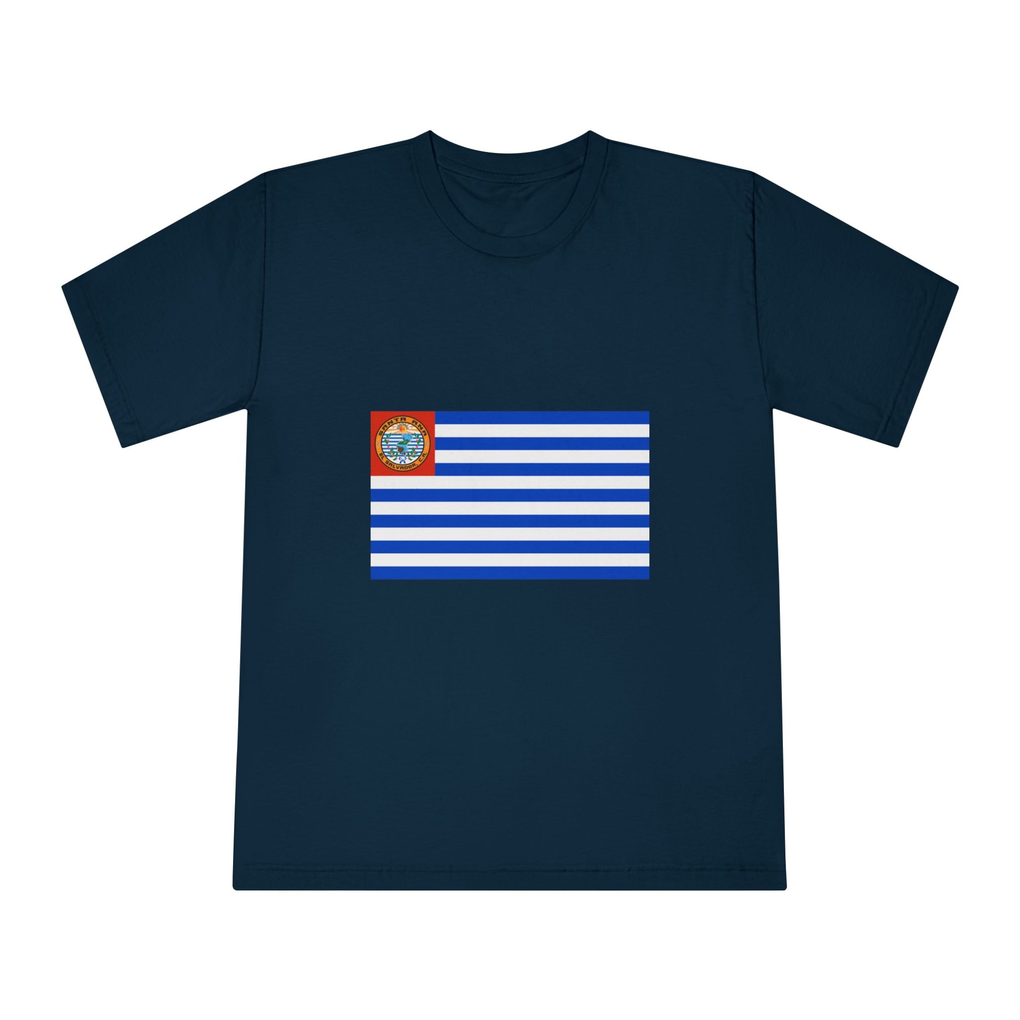 Bandera de Santa Ana, El Salvador Unisex Classic Crewneck T Shirt - Image 17