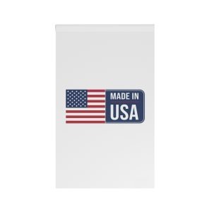 Made Usa Sign With American Flag Background Product Origin Label Vector Illustration House Banner