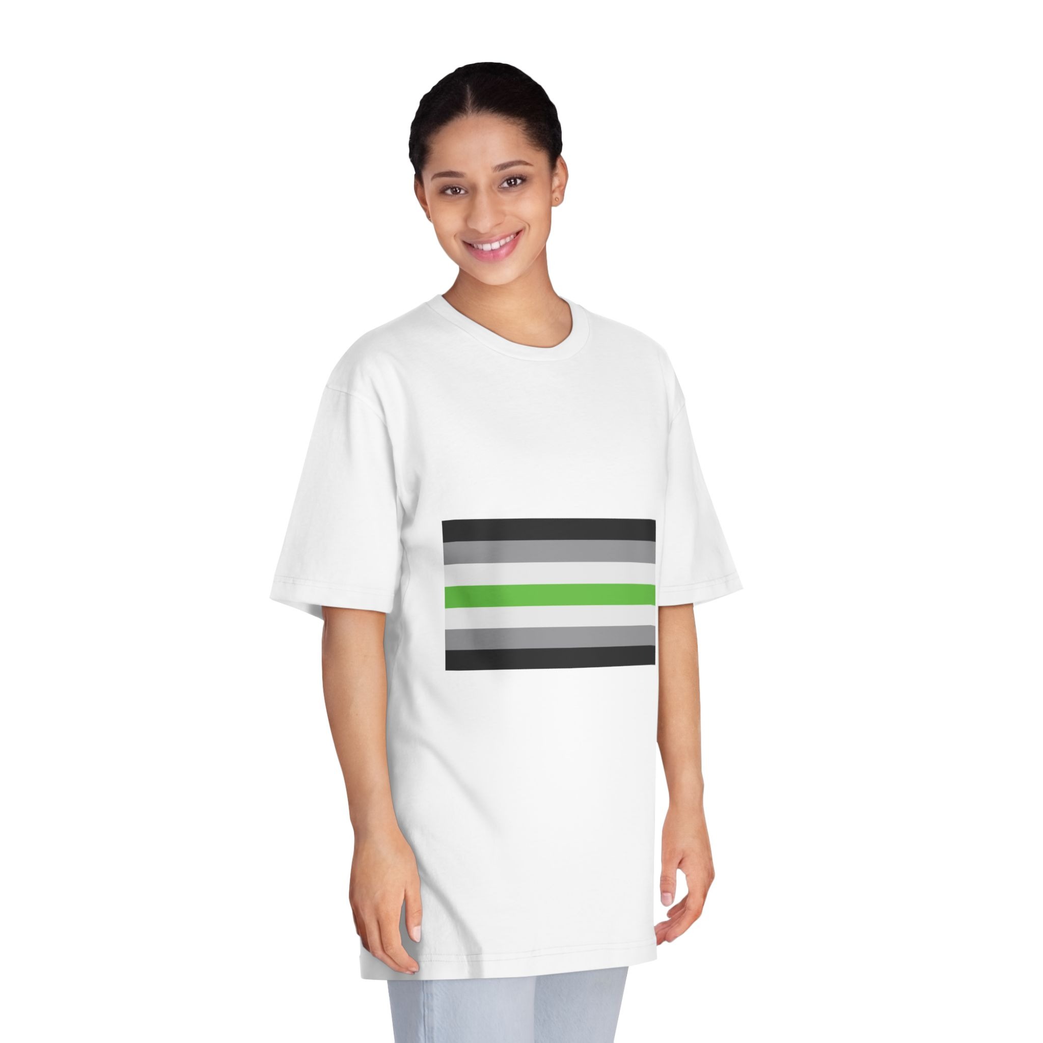 Agender Flag Unisex Classic Crewneck T Shirt - Image 3
