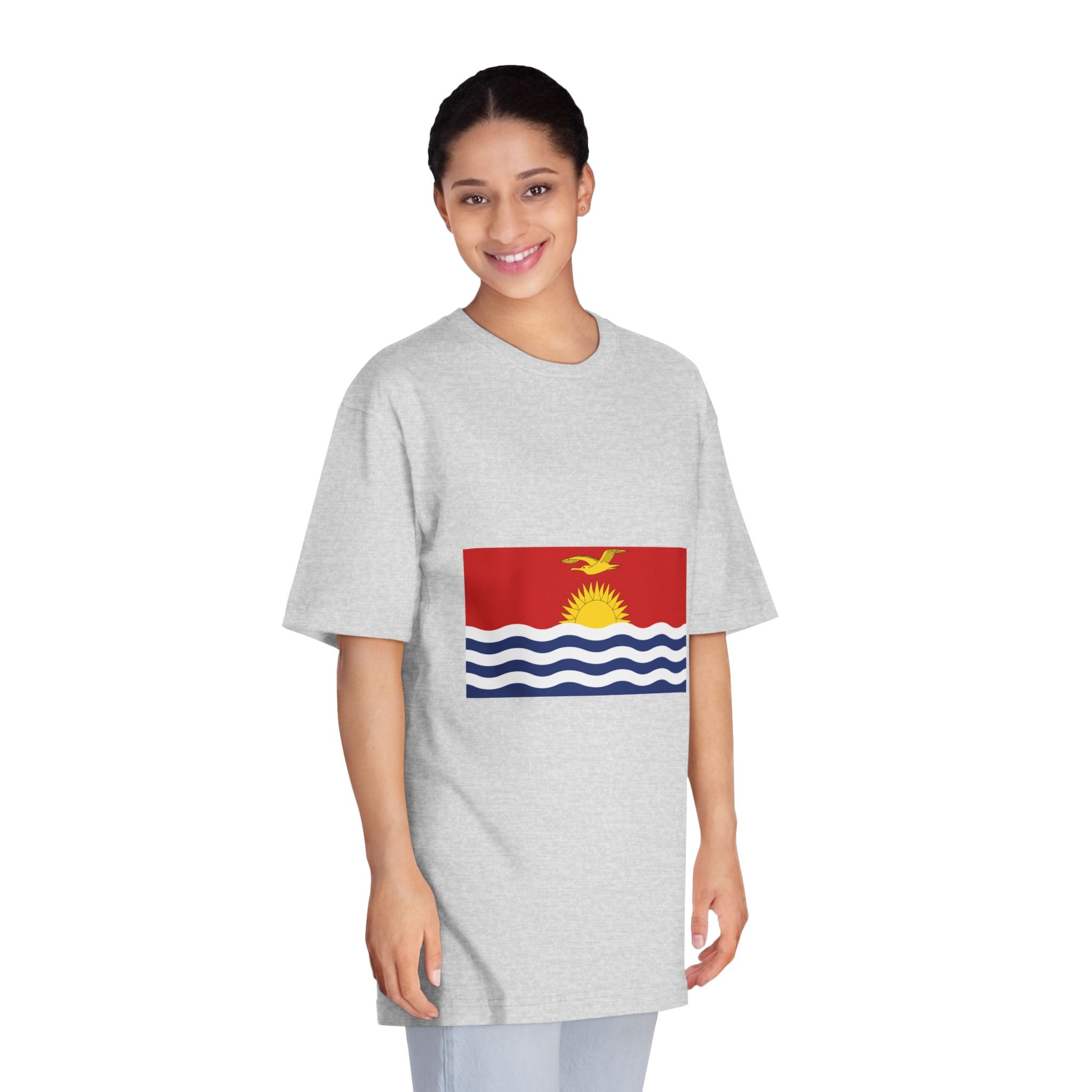 Flag of Kiribati Unisex Classic Crewneck T Shirt - Image 15