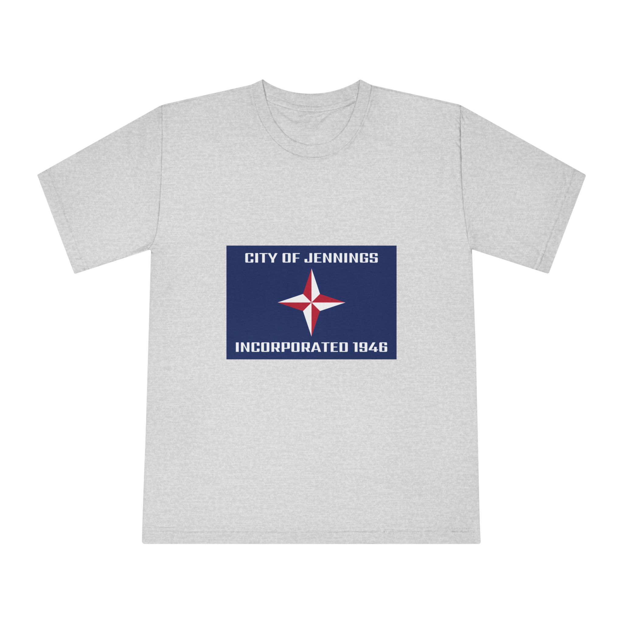 Flag of Jennings, Missouri Unisex Classic Crewneck T Shirt - Image 13