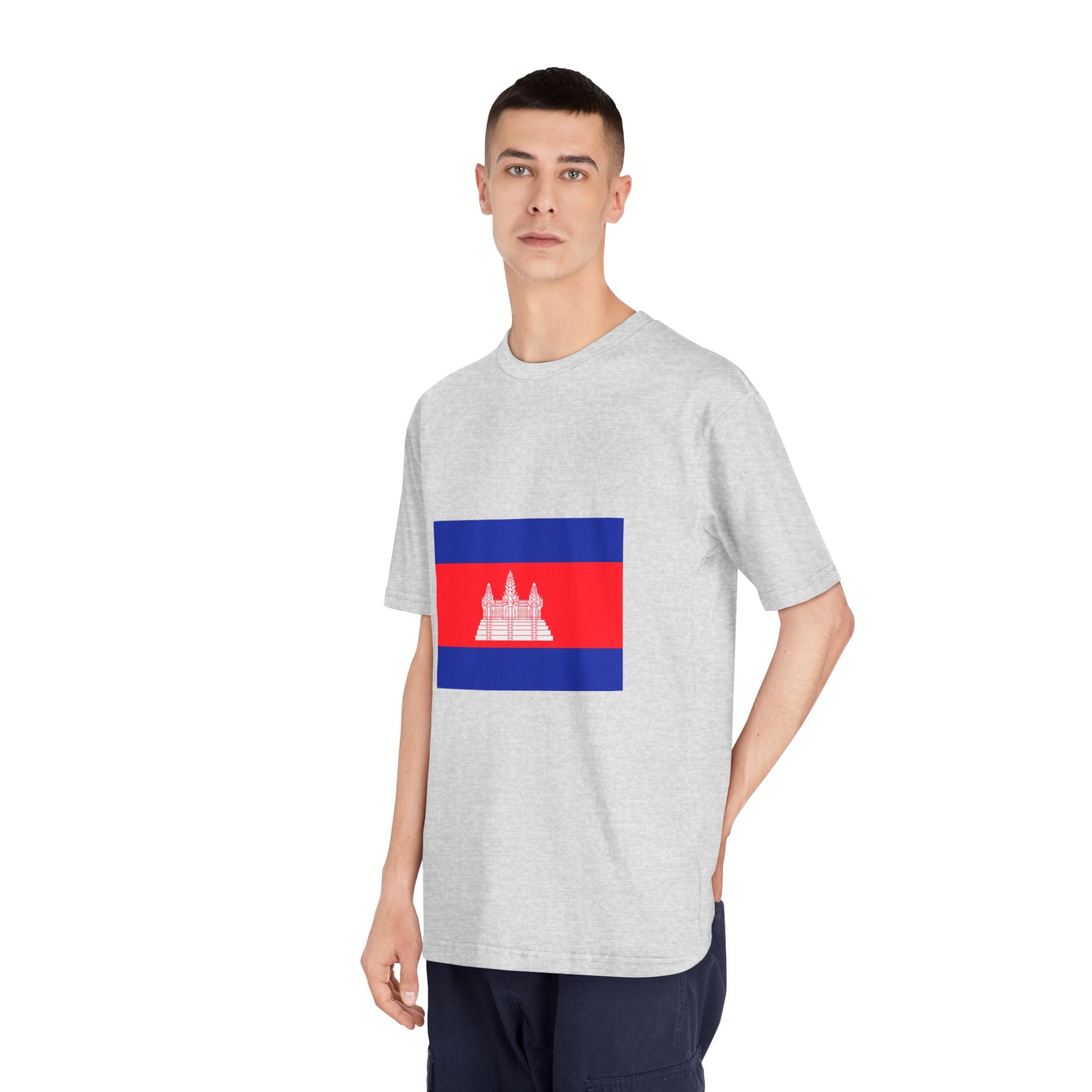 Flag of Cambodia Unisex Classic Crewneck T Shirt - Image 16