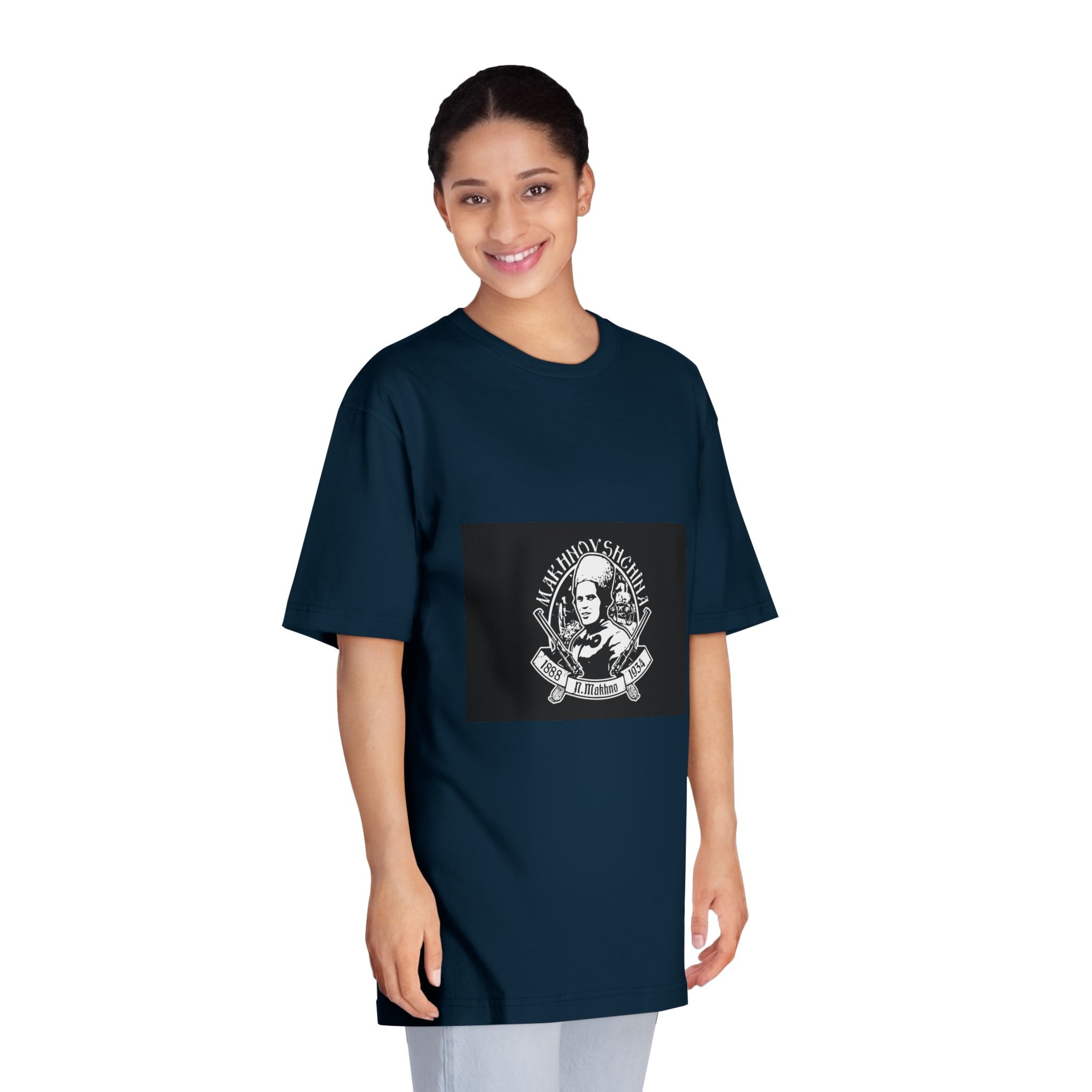 Flag of Father Makhno Unisex Classic Crewneck T Shirt - Image 19