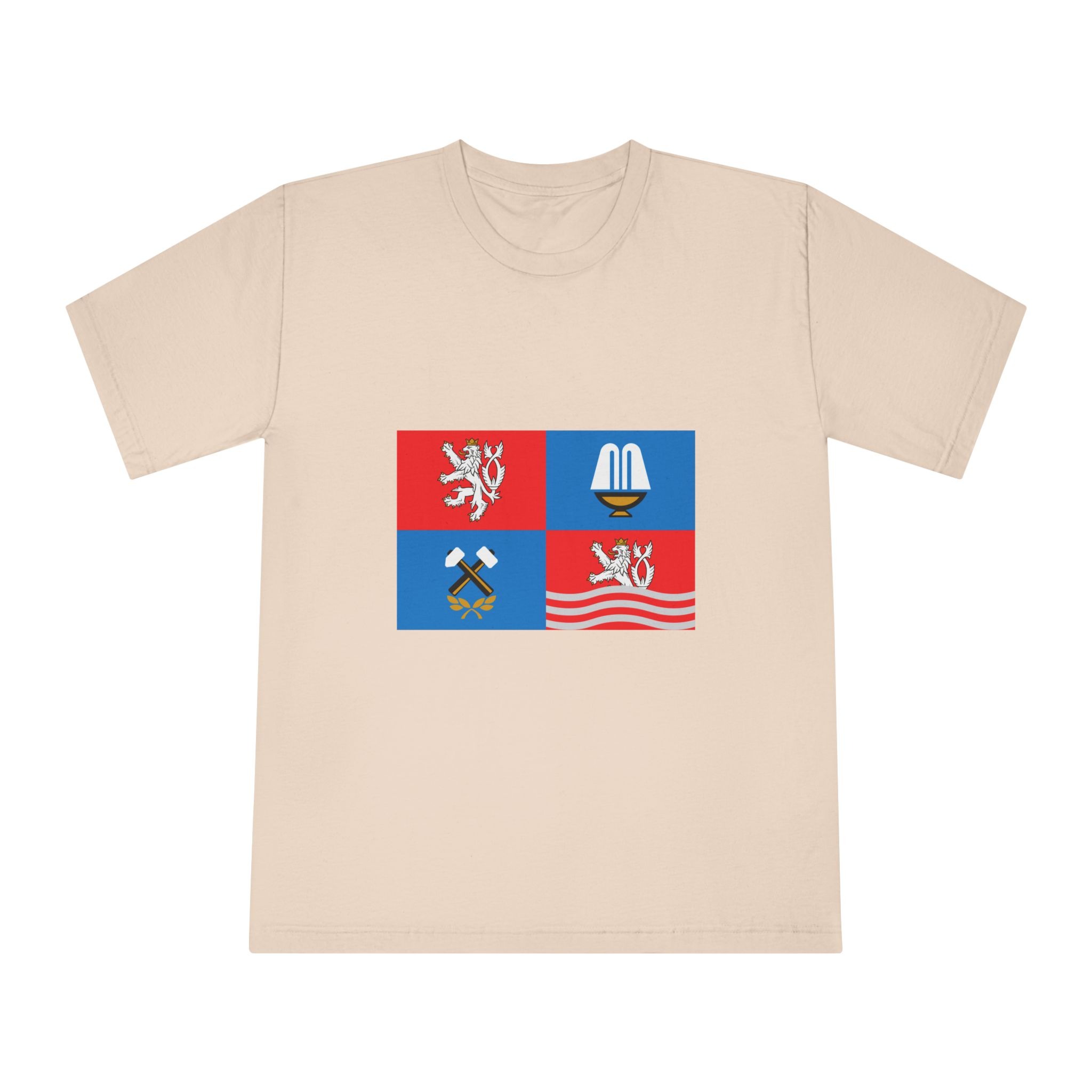 Flag of Karlovy Vary Region Unisex Classic Crewneck T Shirt - Image 9