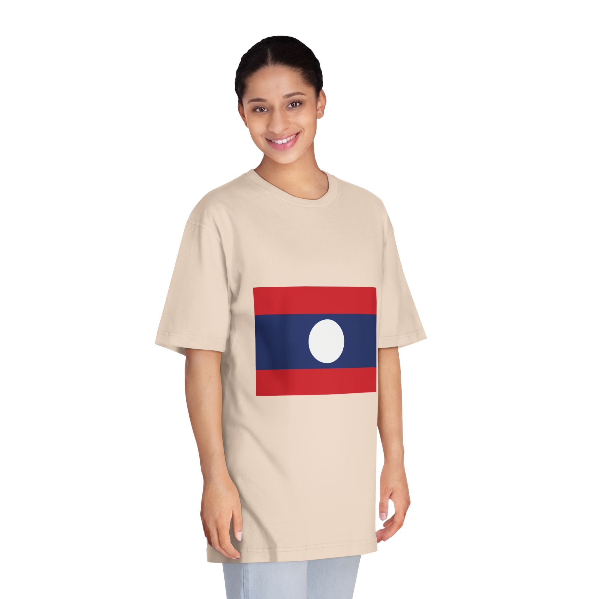 Flag of Laos Unisex Classic Crewneck T Shirt - Image 11