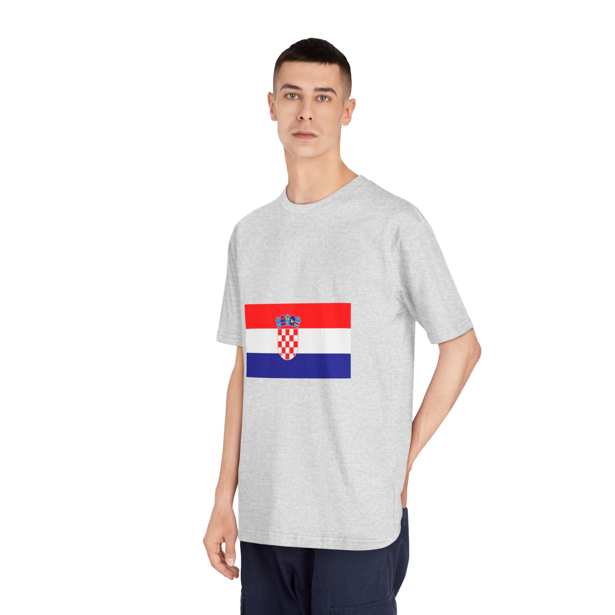 Flag of Croatia Unisex Classic Crewneck T Shirt - Image 16
