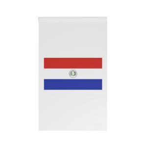 Flag Paraguay Red White Blue Tricolor National Banner With Coat Arms Symbolizing House Banner