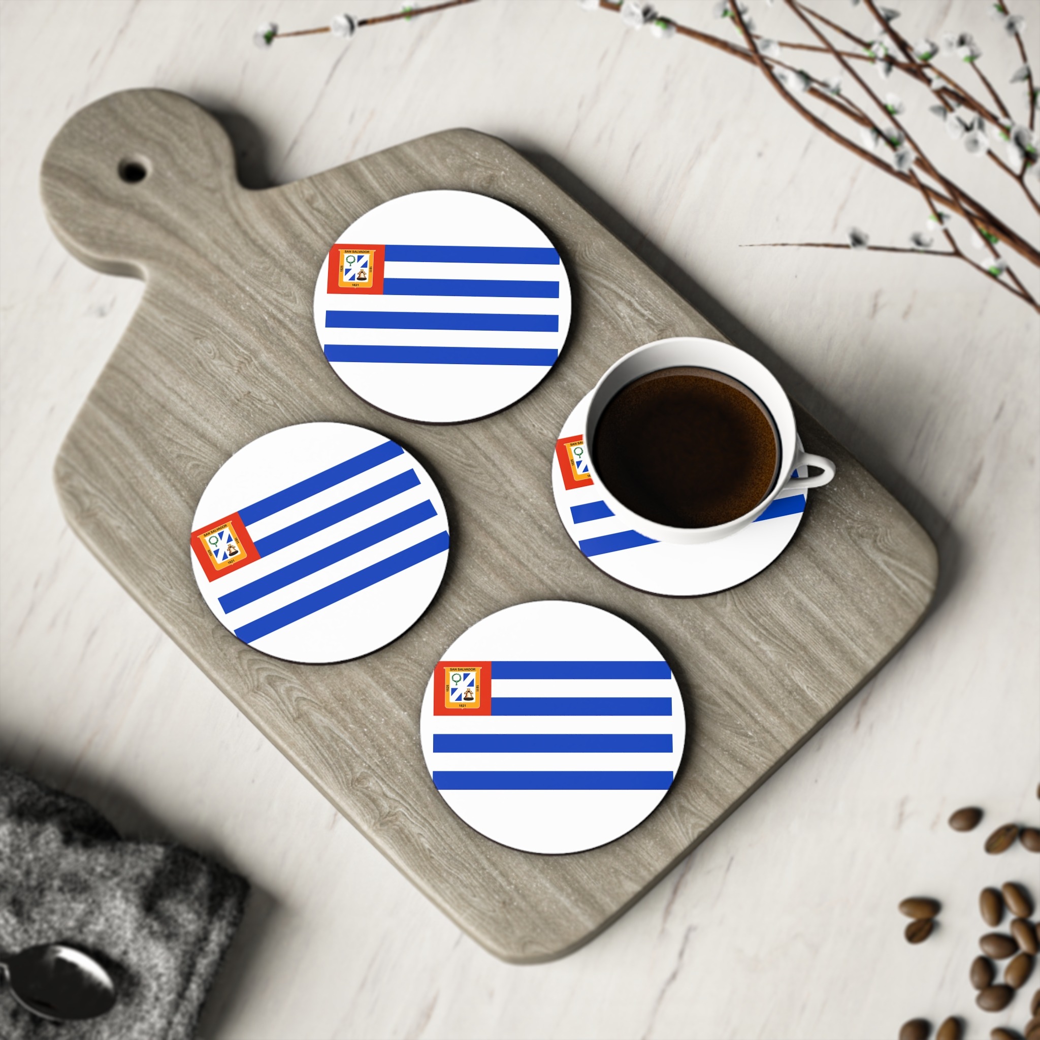 San Salvador Flag Coasters - Image 4