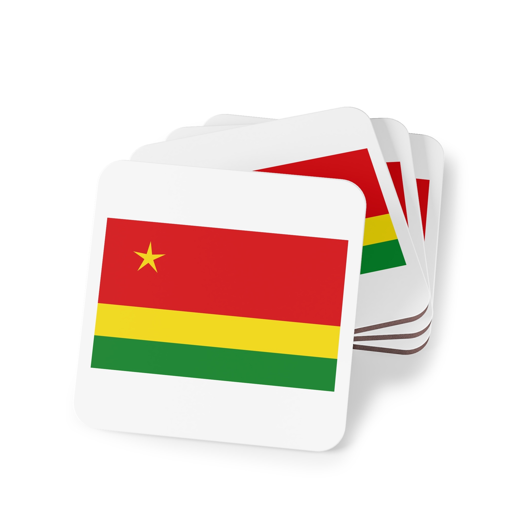 Proposed Nationalist Flag Reunion Blue Red Green Yellow Stripes Regional Banner Inde Coasters - Image 7