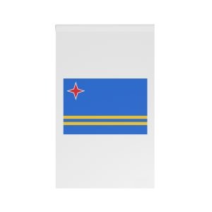 Flag Aruba Light Blue Field With Red Star Yellow Stripes Caribbean Island National Flag House Banner