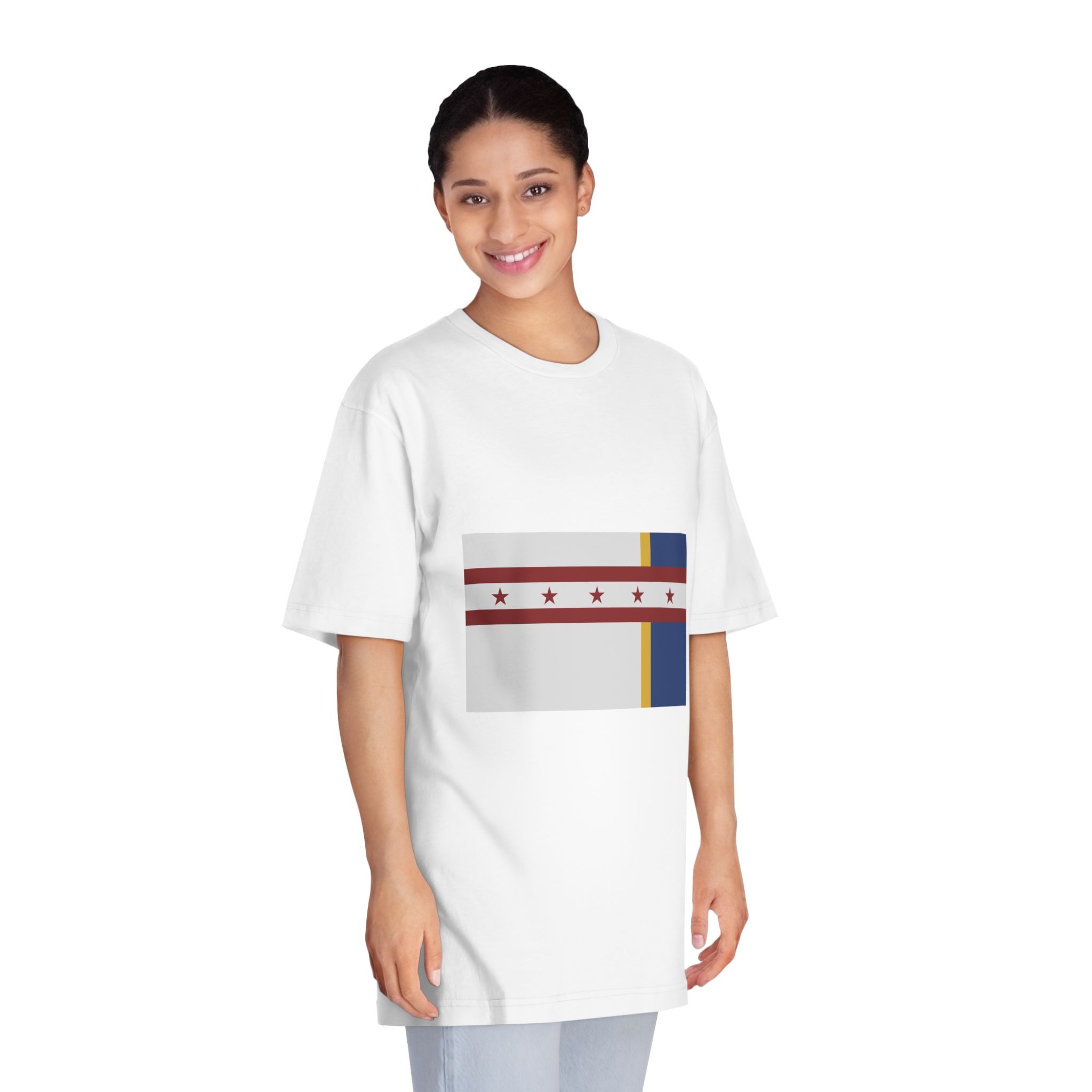 Flag of Jenks, Oklahoma Unisex Classic Crewneck T Shirt - Image 3