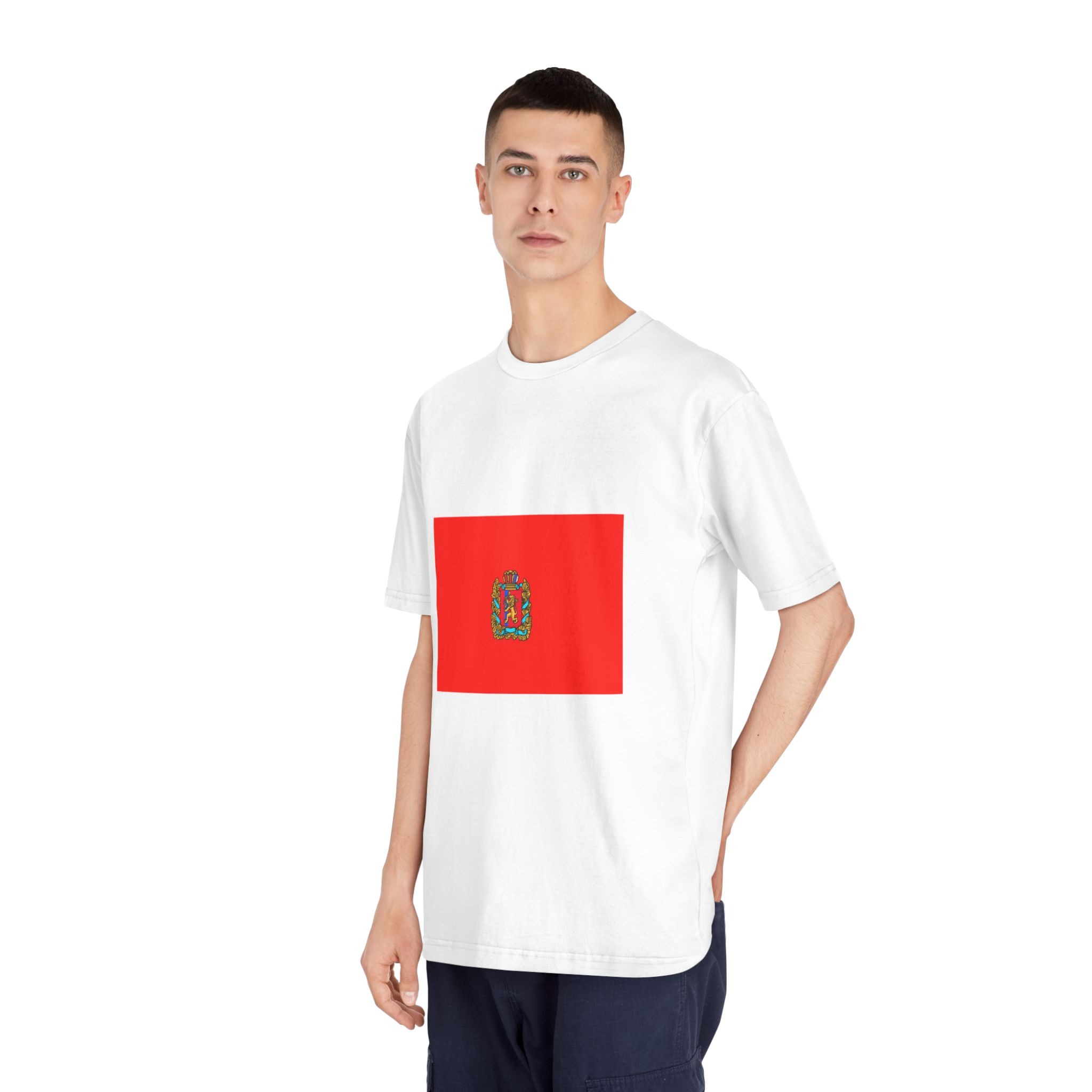 Flag of Krasnoyarsk Krai Unisex Classic Crewneck T Shirt - Image 4