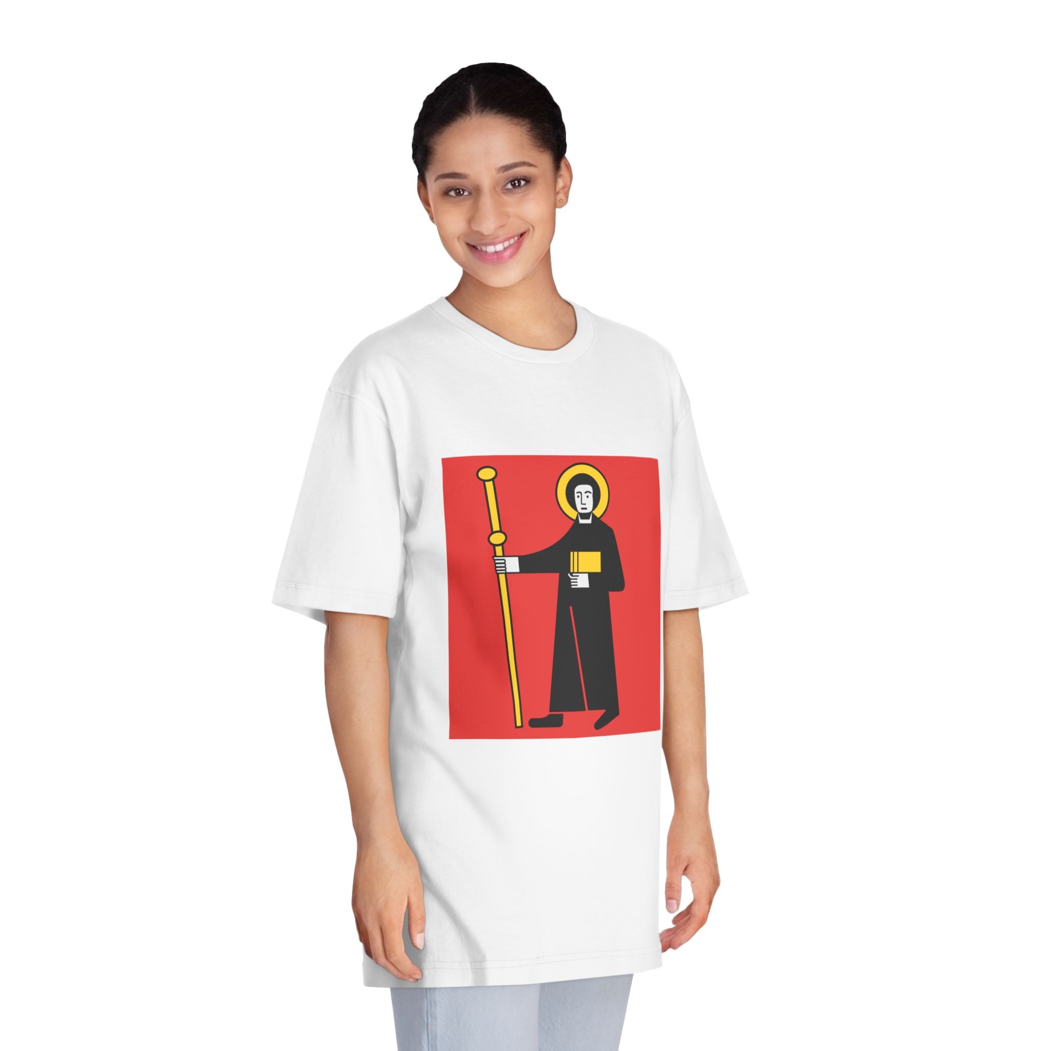Flag of Canton of Glarus Unisex Classic Crewneck T Shirt - Image 3