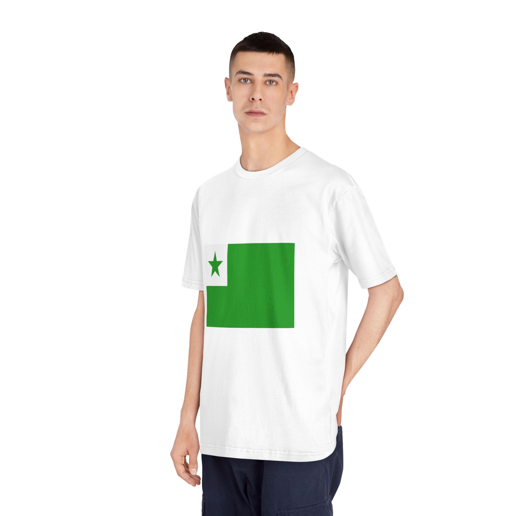 Flag of Esperanto Unisex Classic Crewneck T Shirt - Image 4