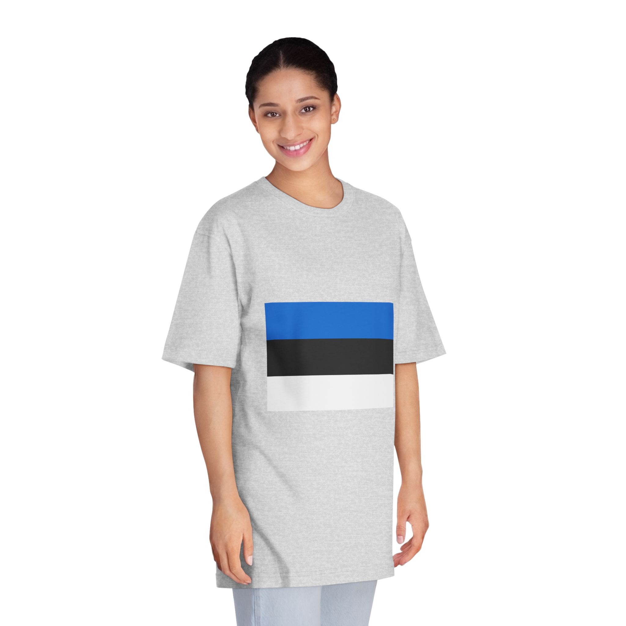 Flag of Estonia Unisex Classic Crewneck T Shirt - Image 15