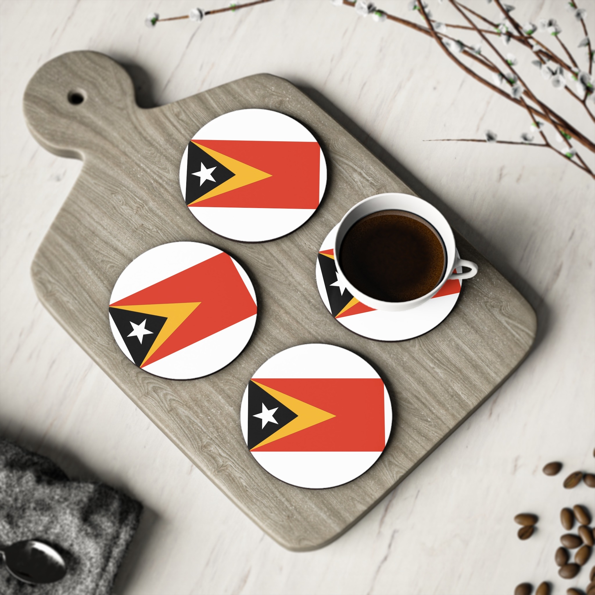 National Flag East Timor Timor Leste Coasters - Image 4