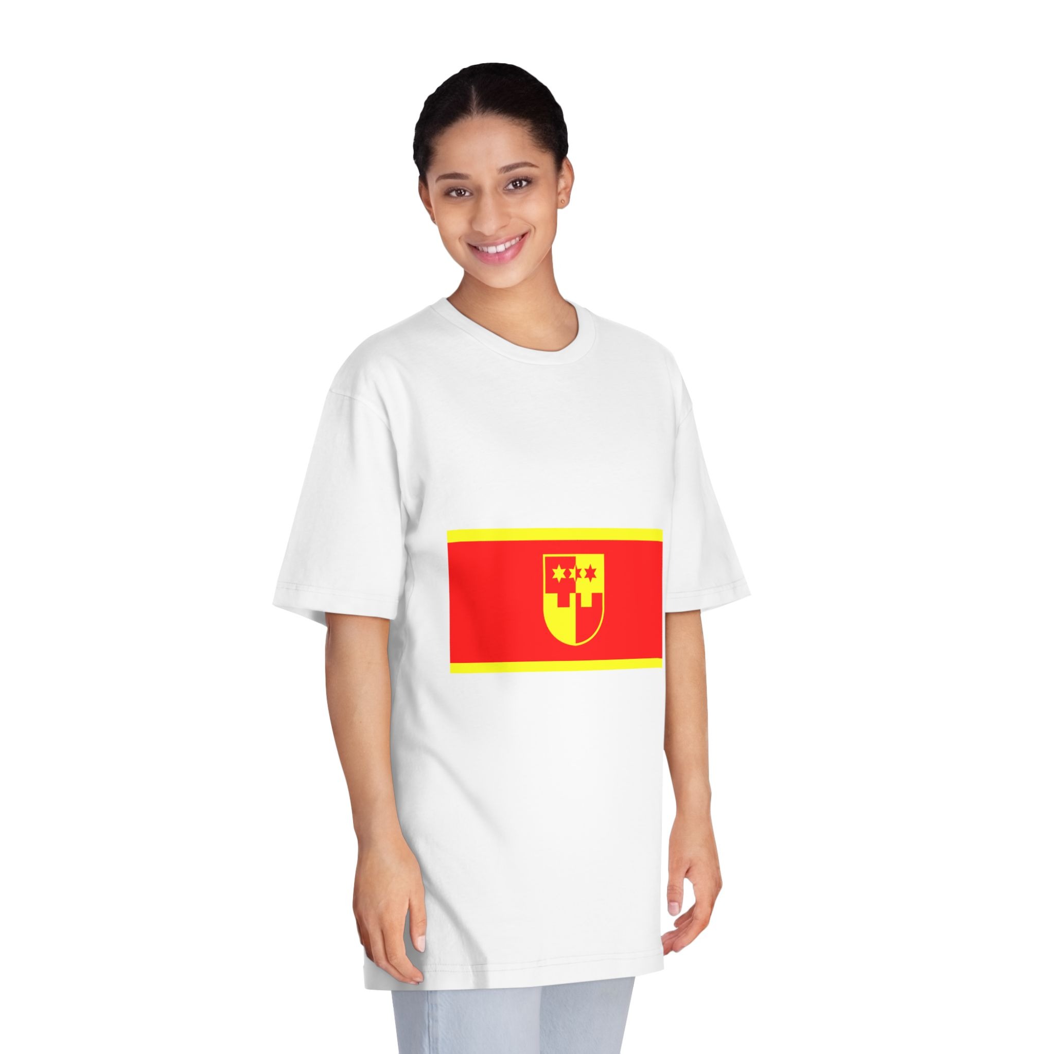 Flag of Krapina Zagorje County Unisex Classic Crewneck T Shirt - Image 3