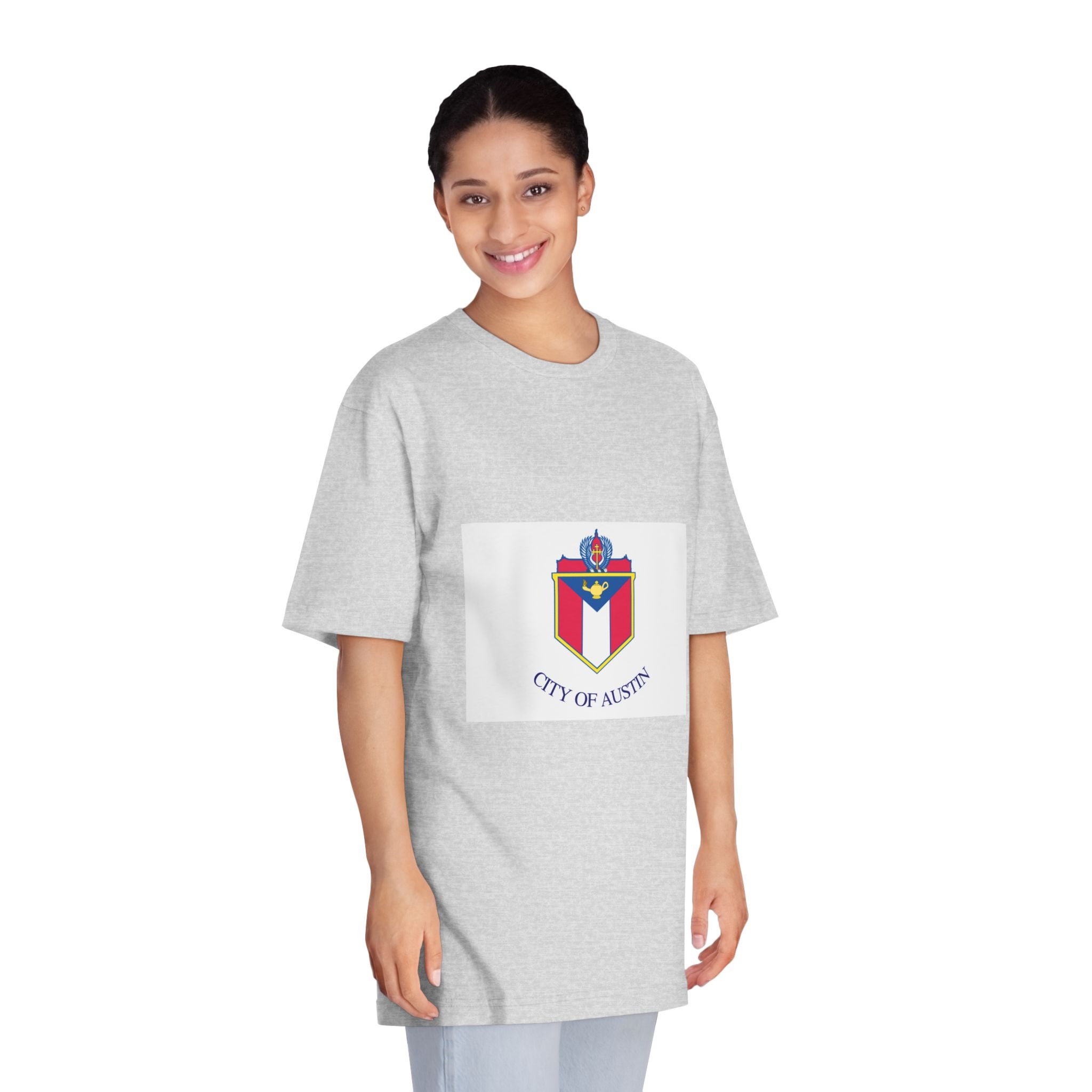 Flag of Austin, Texas Unisex Classic Crewneck T Shirt - Image 15