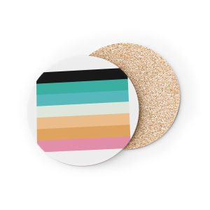 Vibrant Aromantic Pride Flag With Seven Horizontal Stripes Coasters