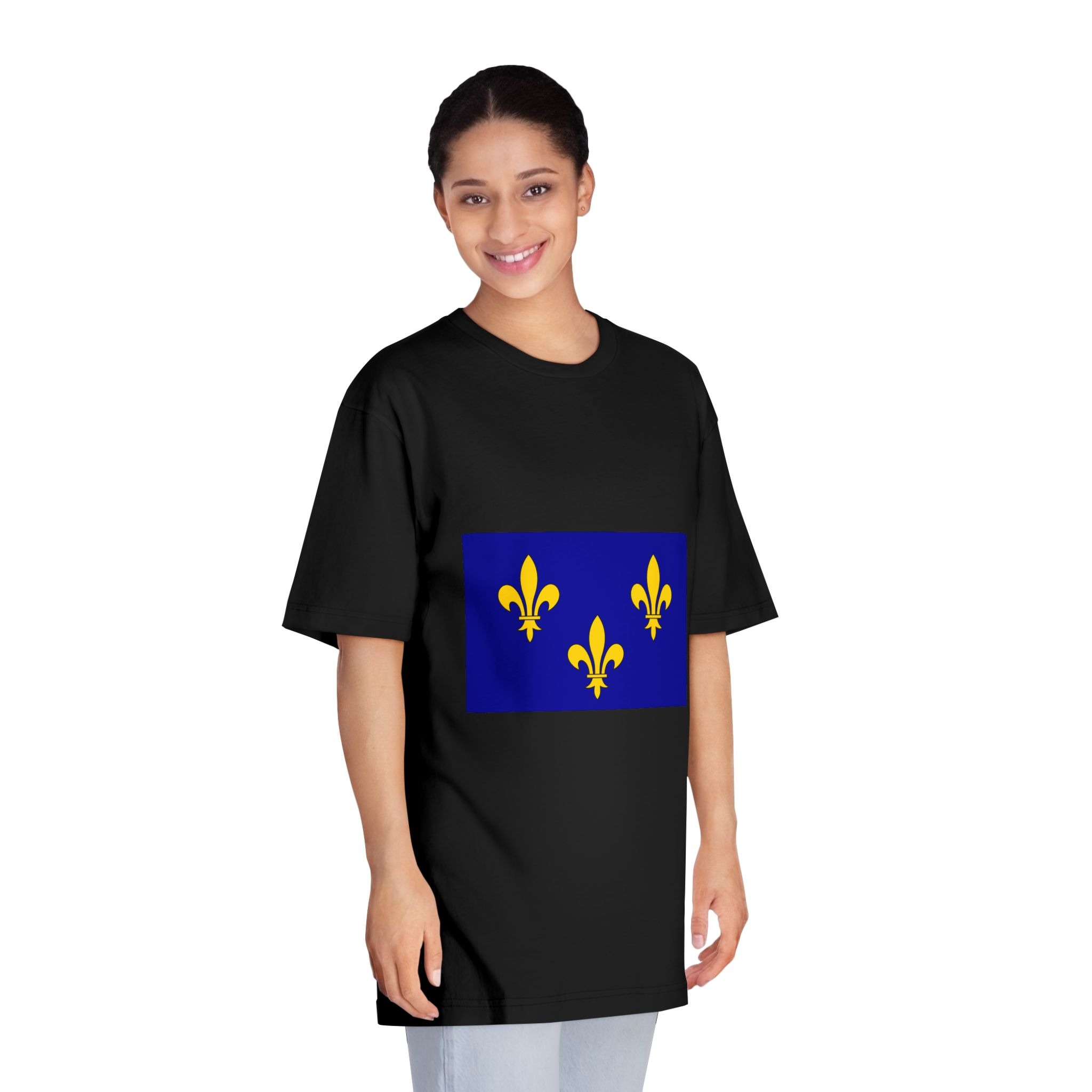 Cultural Flag of Île de France Unisex Classic Crewneck T Shirt - Image 7