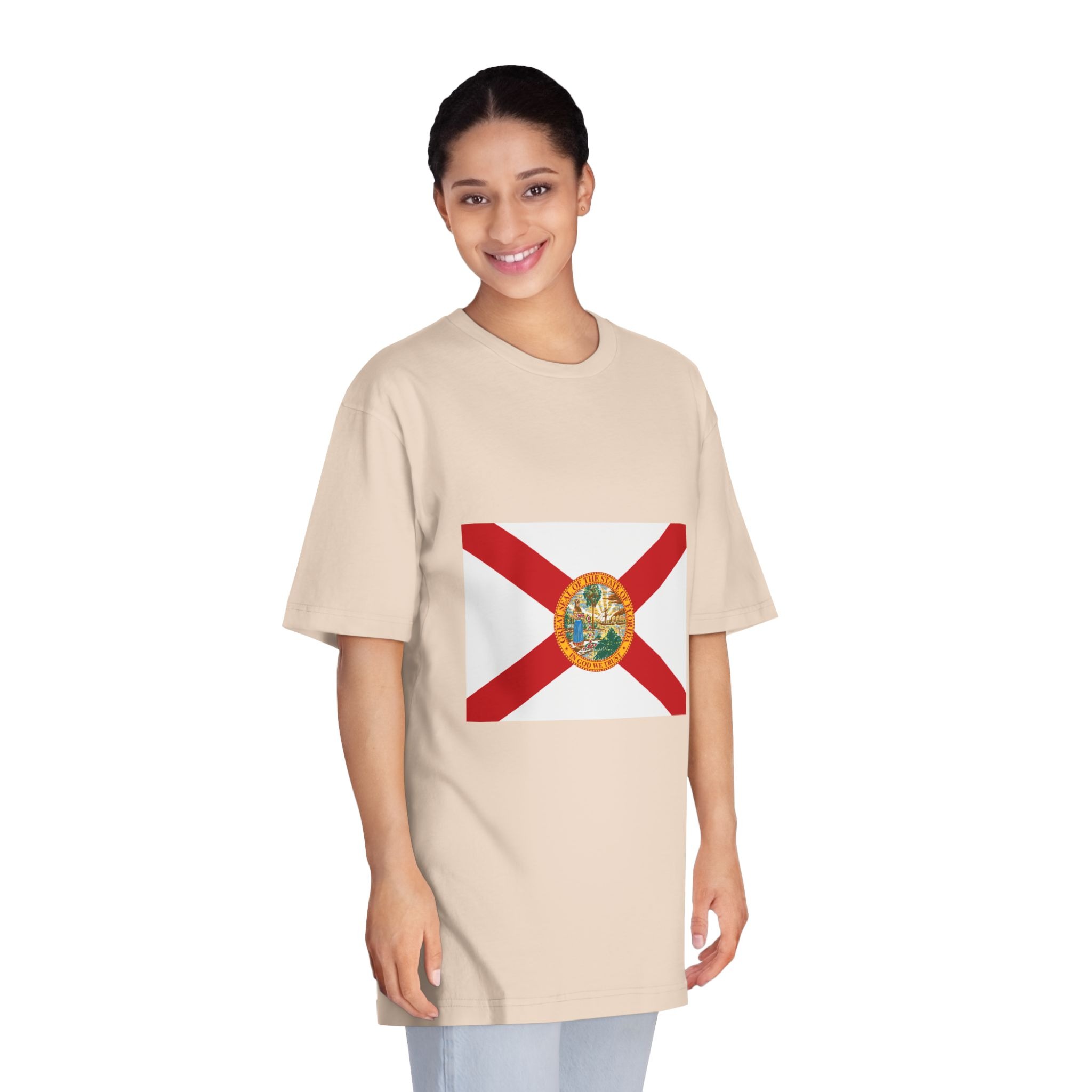 Flag of Florida Unisex Classic Crewneck T Shirt - Image 11