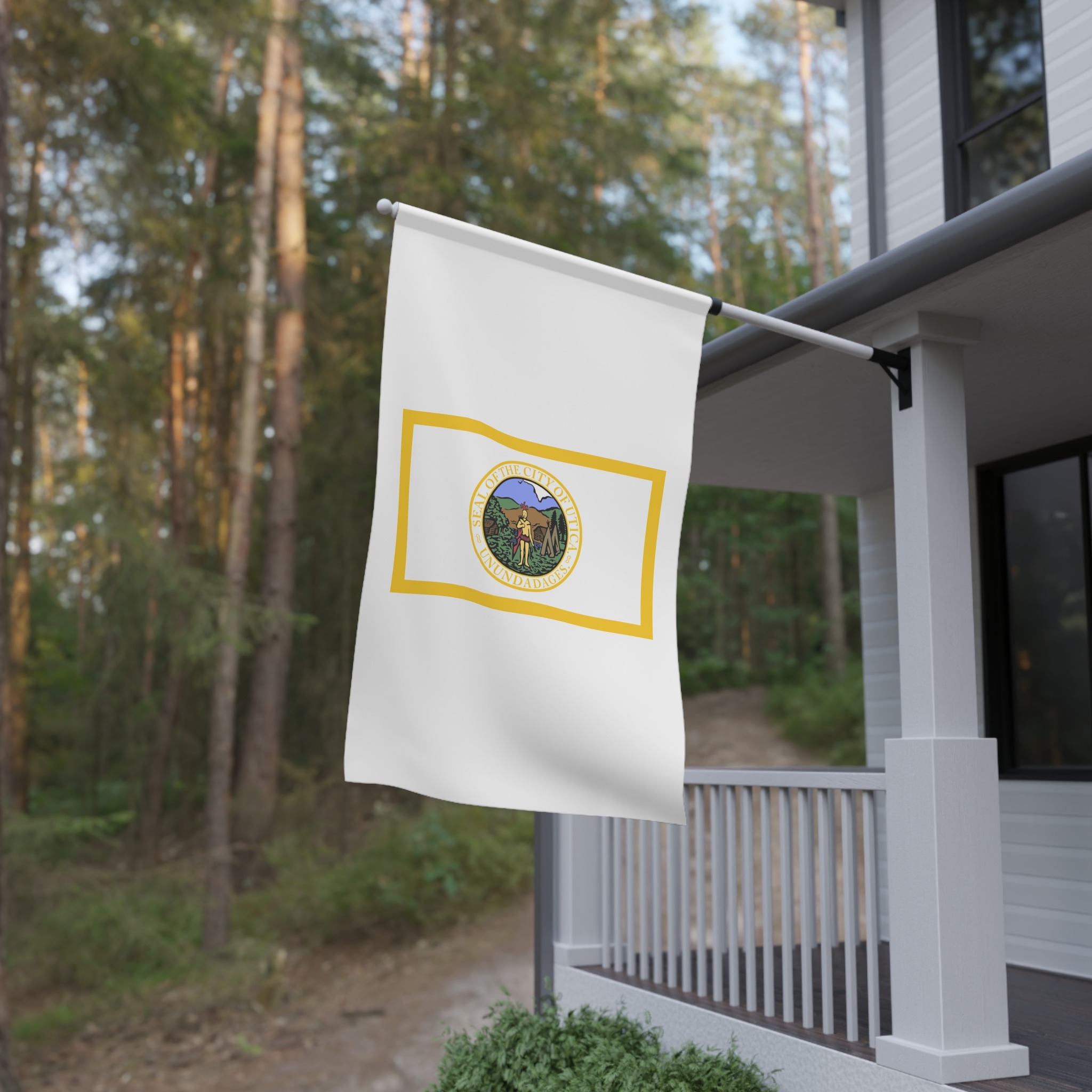 Flag of Utica New York House Banner - Image 4